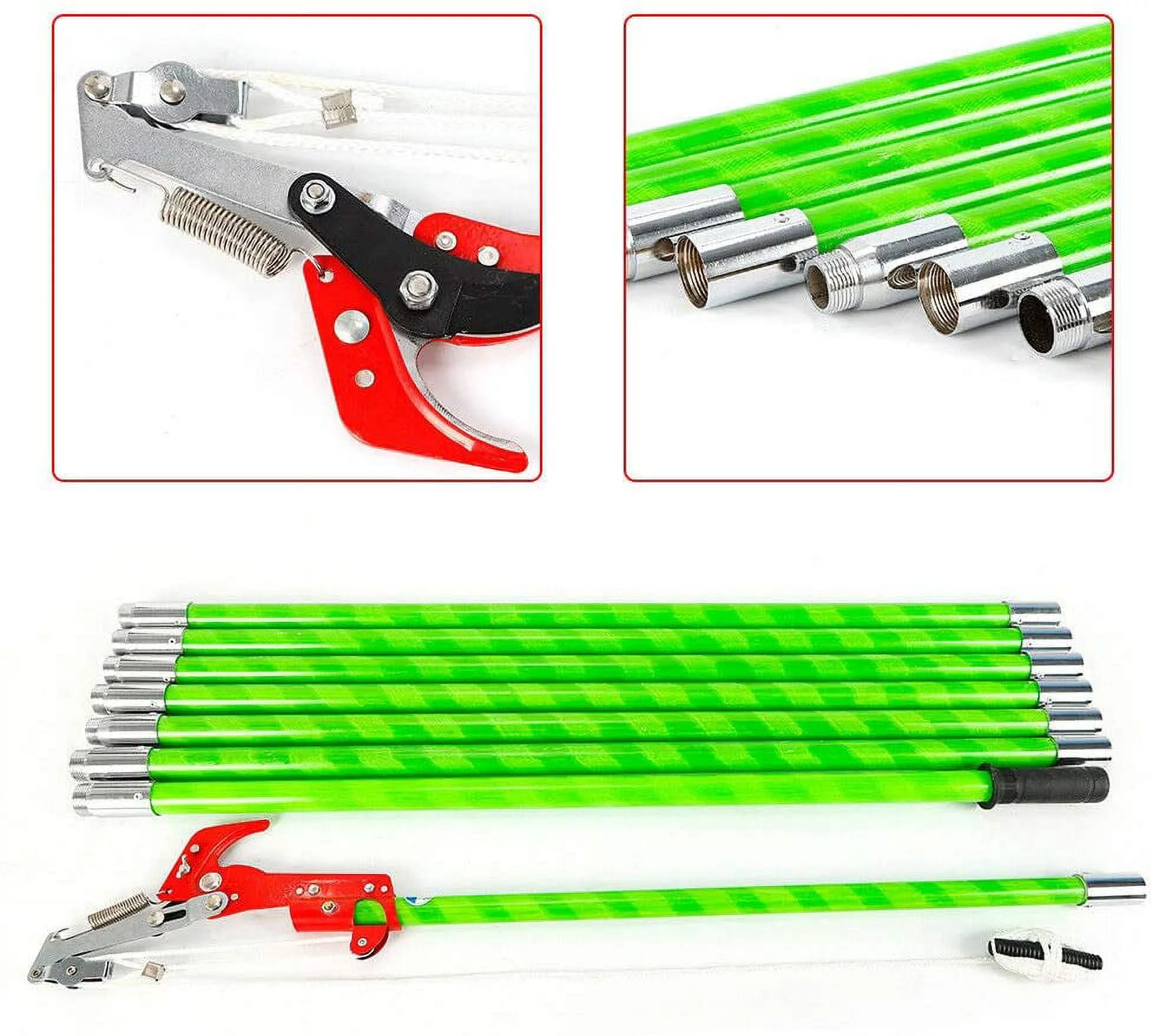 ANQIDI 26FT Tree Pole Pruner Extendable Manual Tree Saw Yard Cutter Trimmer Garden Tools