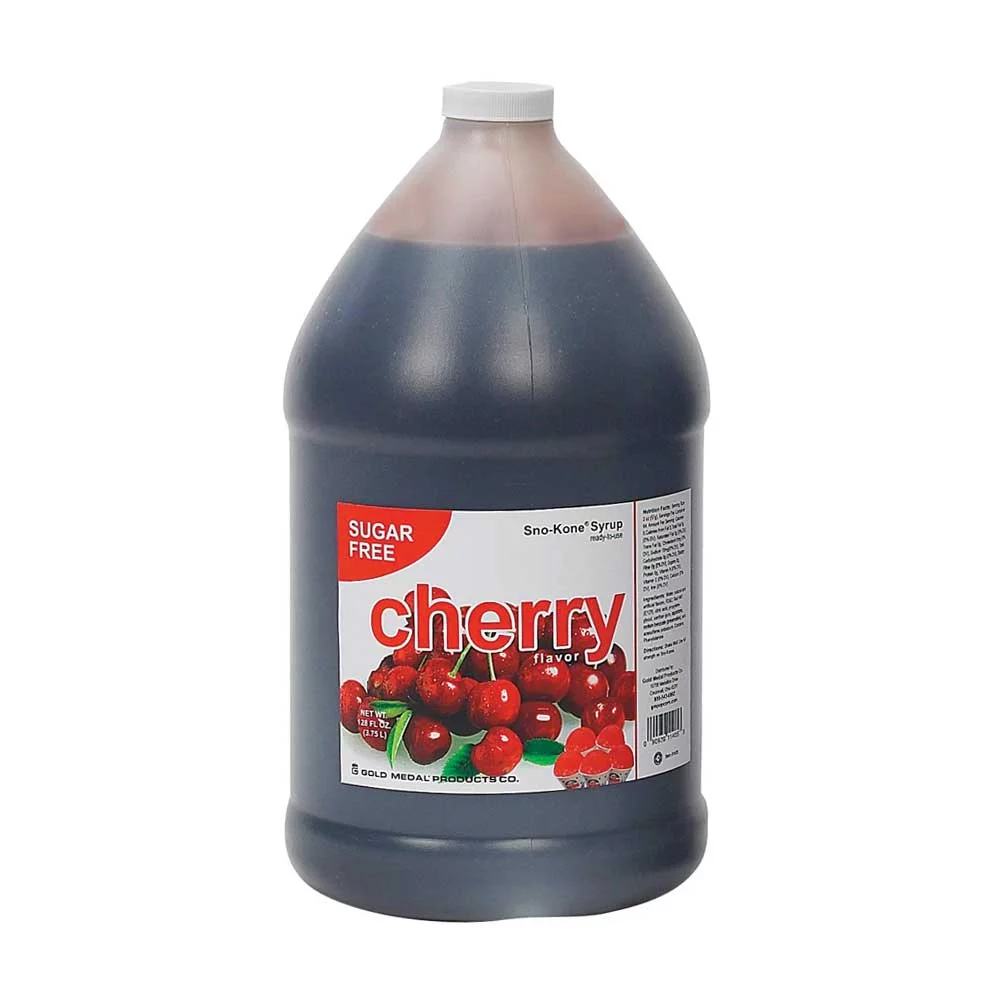 Sno-Treat Flavors 1 gal. Sugar Free Cherry Snow Cone Syrup, Each