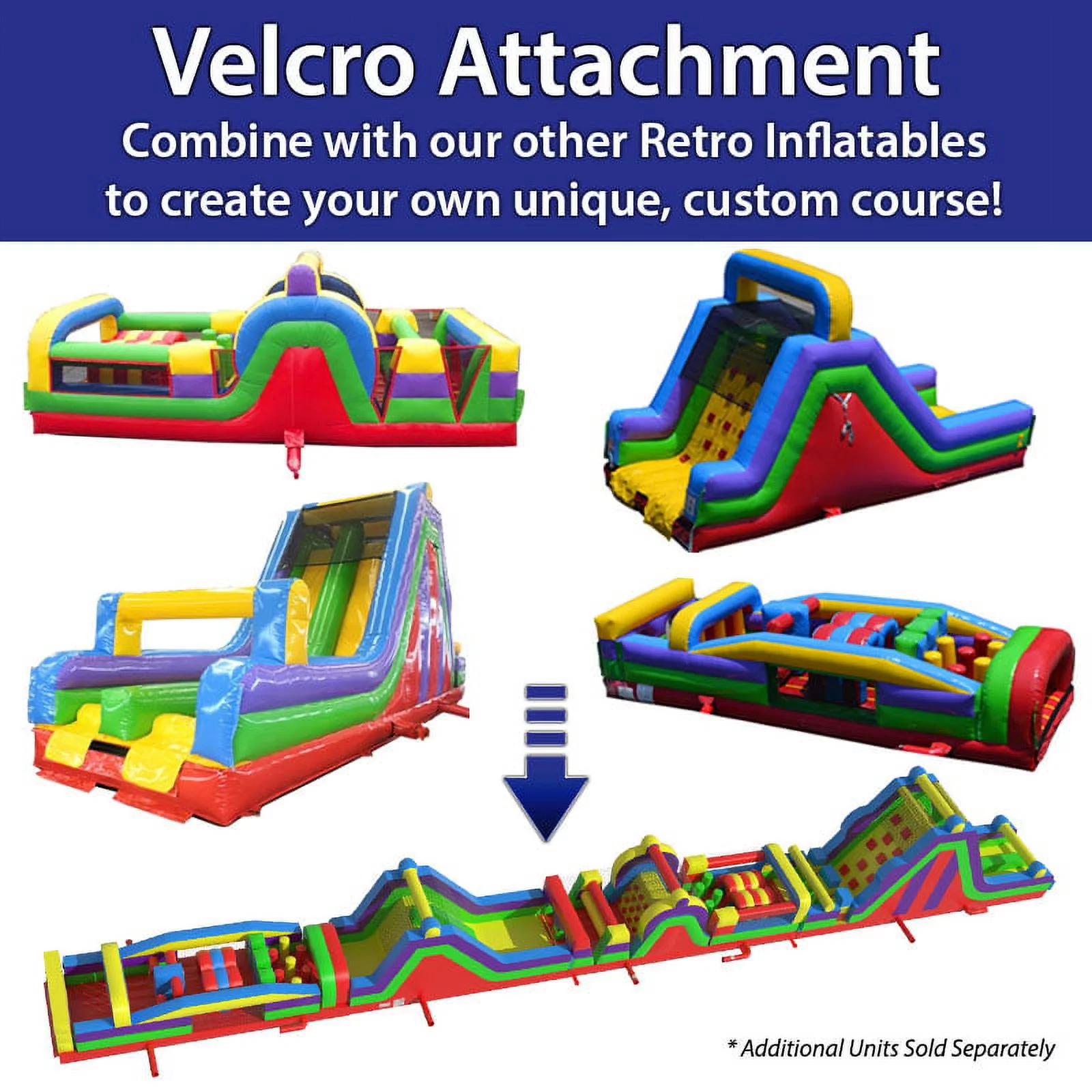 TentandTable Commercial Inflatable Obstacle Course, Retro