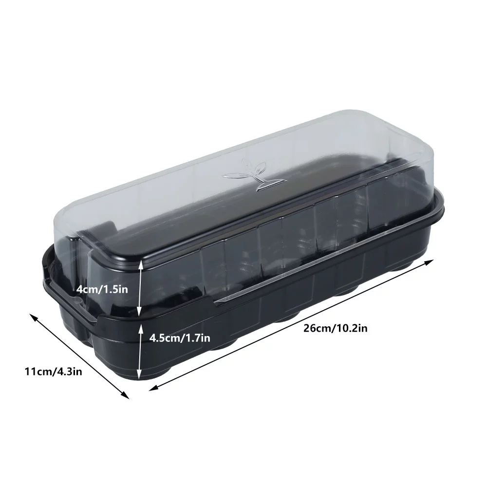 ZTOO 10 Cells Seedling Starter Tray Seed Germination Garden Flower Plant Pots Nursery Grow Box Plant Grow Seedling Germination Kit Nursery Pots Gardening Supplies