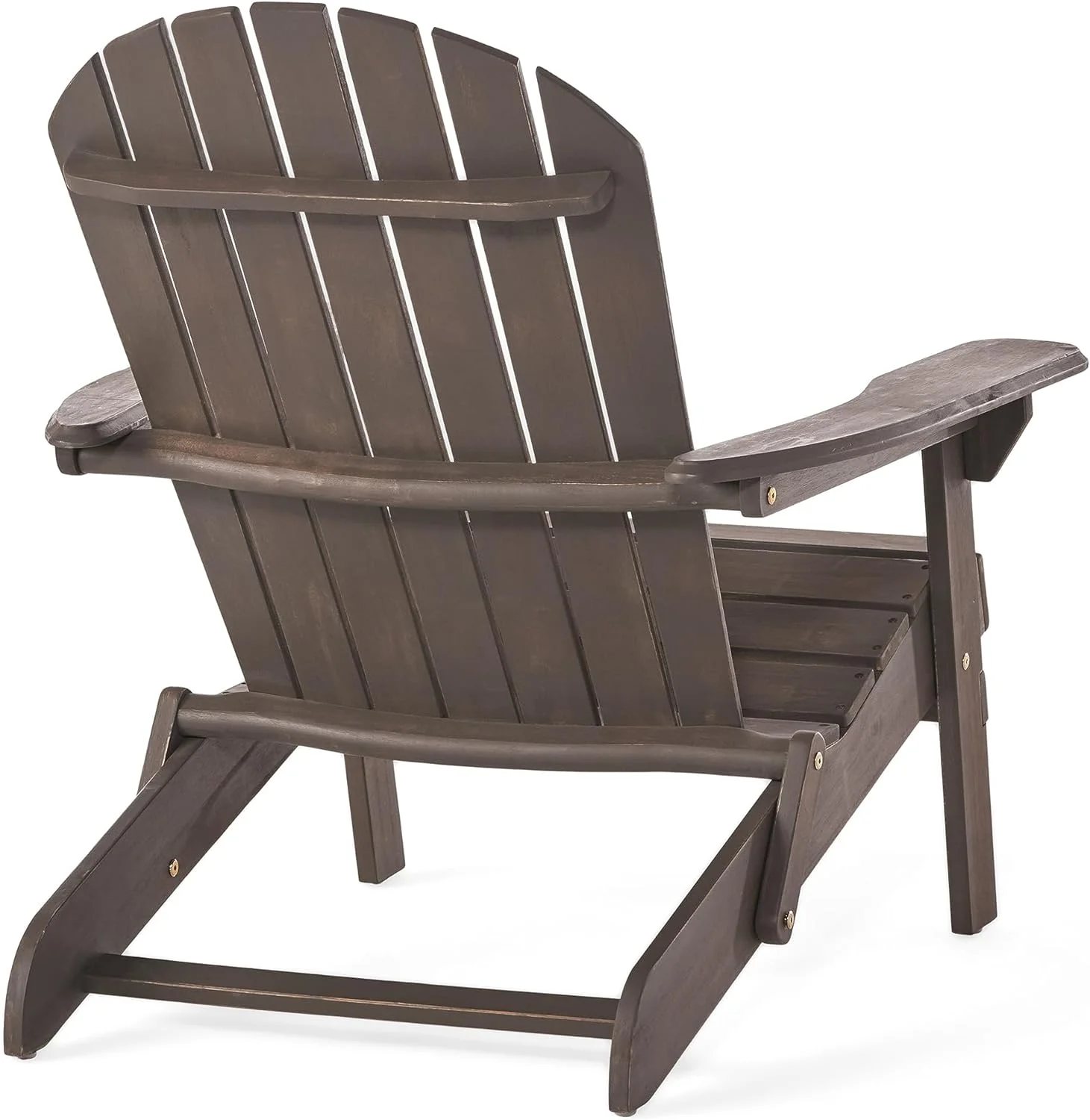 Christopher Home Milan Outdoor Rustic Acacia Wood Folding Adirondack Chair, Gray