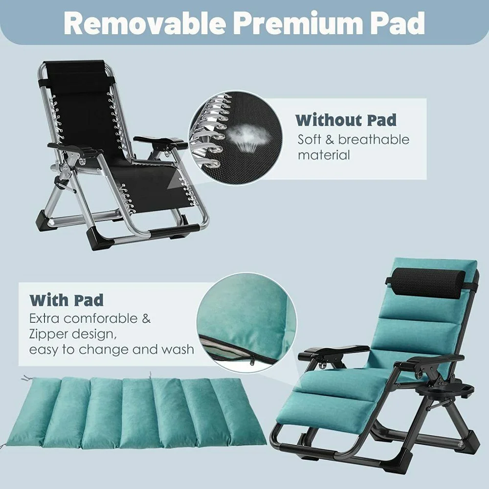 Zero Gravity Chair Folding Recliner Patio Lounge Beach Lawn pool Chair Outdoor