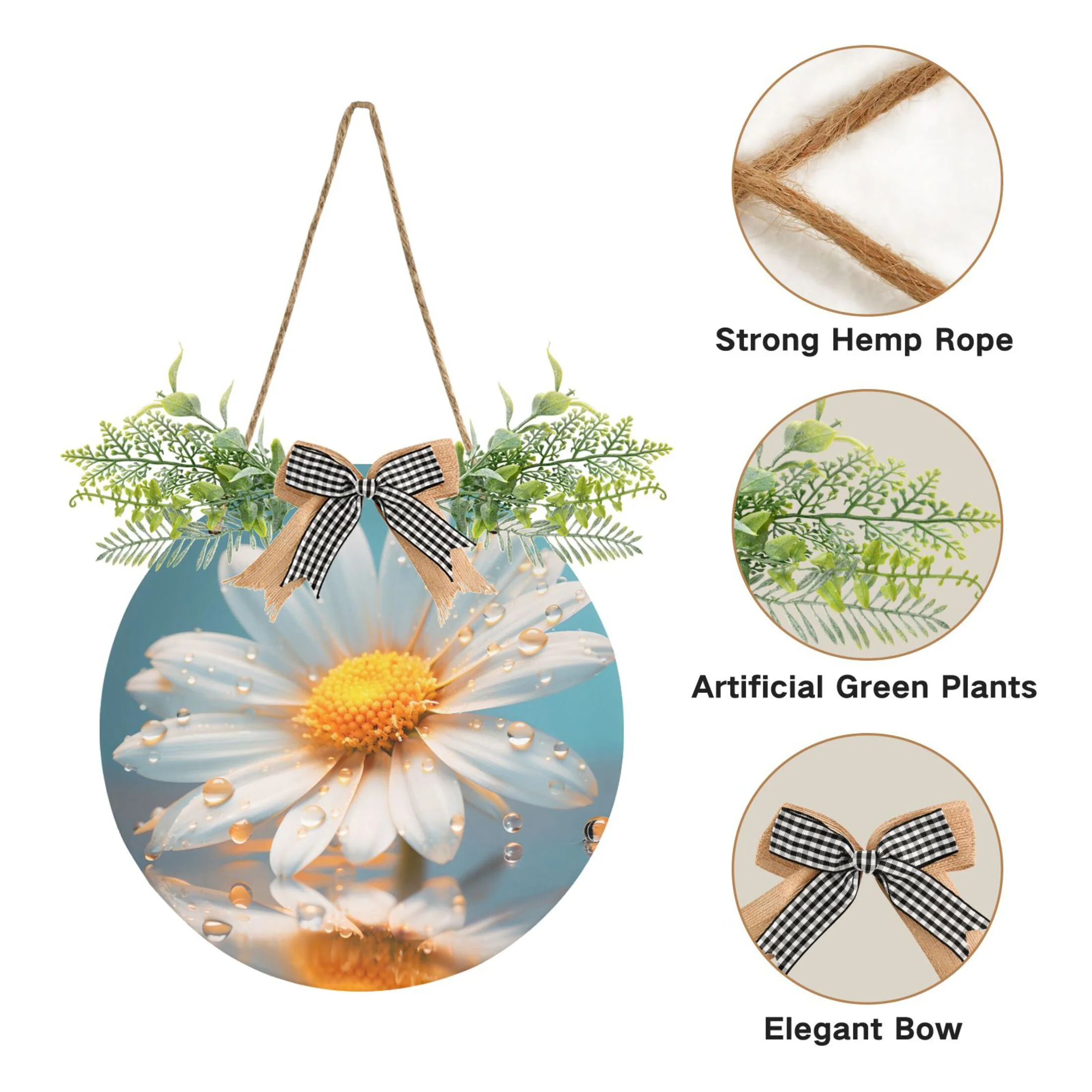 Welcome Door Sign Sunflowers with Water 11.8