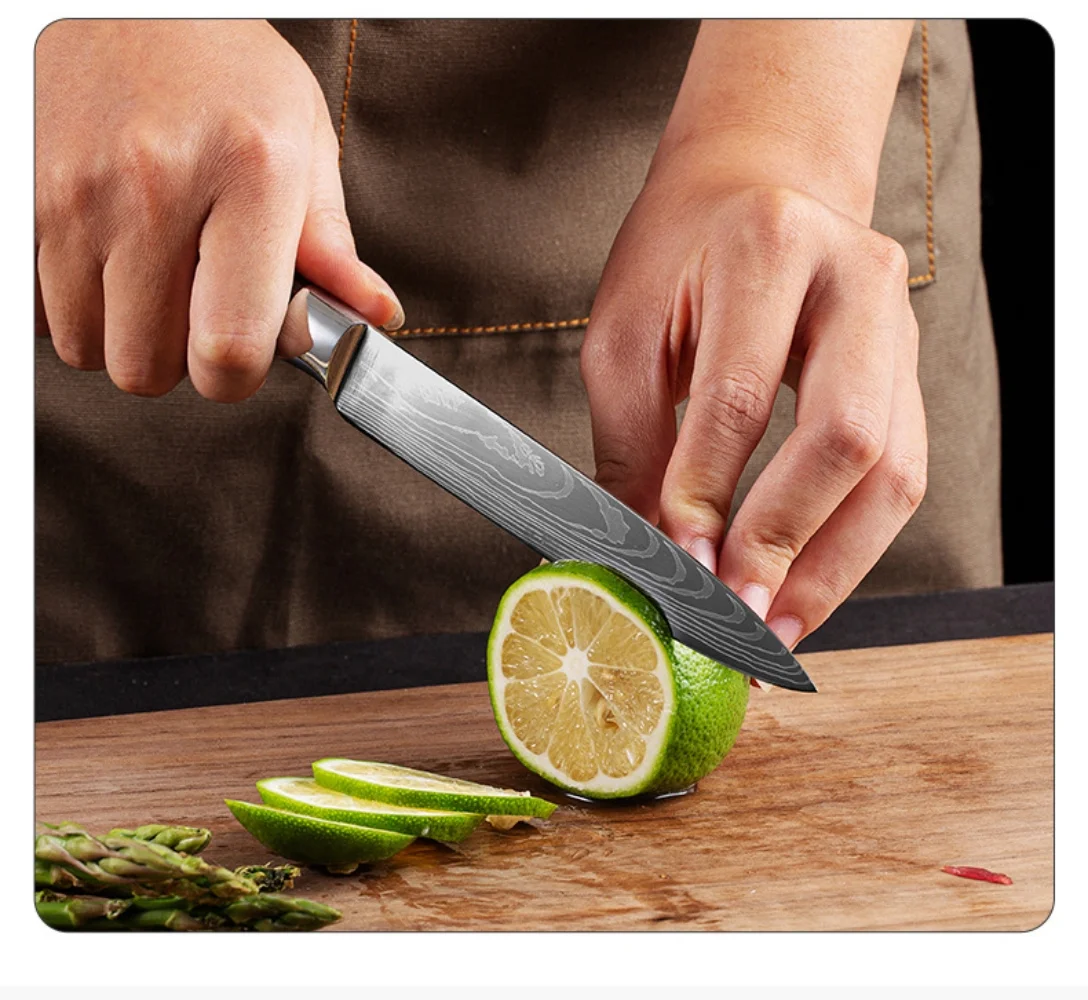 SHIYUAN Paring Knife 3.5 Inch, Small Kitchen Knife, High Carbon Stainless Steel Fruit Knife, Ultra Sharp Knife for Cutting and Peeling, Ergonomic Pakkawood Handle