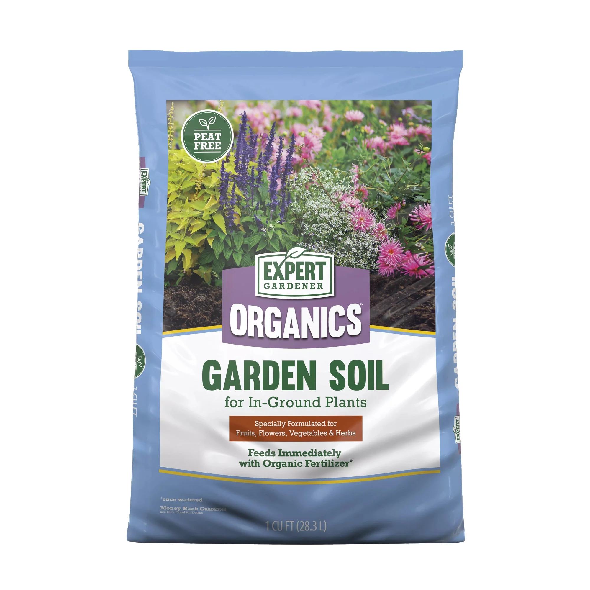Expert Gardener Organics Garden Soil for In-Ground Plants, 1 cu. ft.