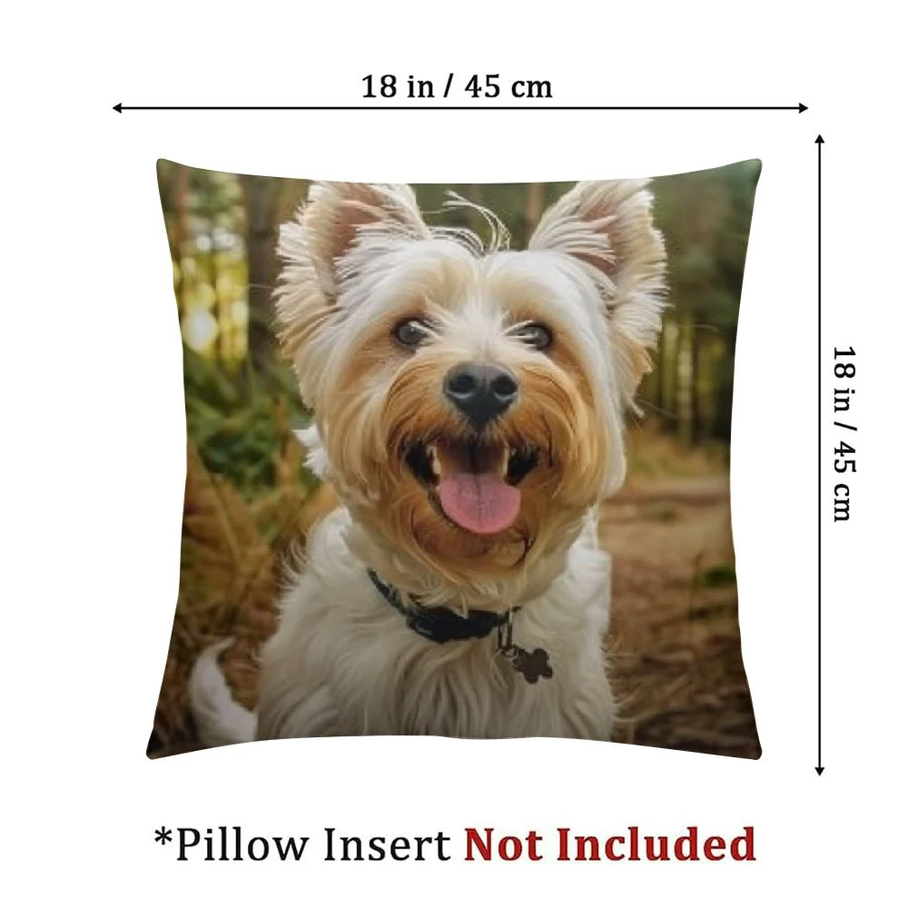 Cute West Highland White Terrier Dog Throw Pillow Cover Dog Animal Art Decor Pillow Case for Couch Bed Sofa Dog Lover Gift Inch Canvas Double Side,