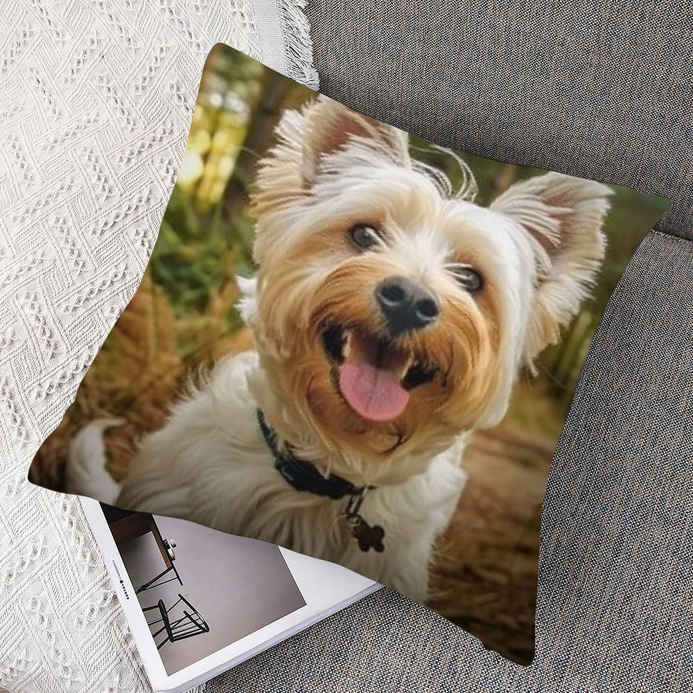 Cute West Highland White Terrier Dog Throw Pillow Cover Dog Animal Art Decor Pillow Case for Couch Bed Sofa Dog Lover Gift Inch Canvas Double Side,