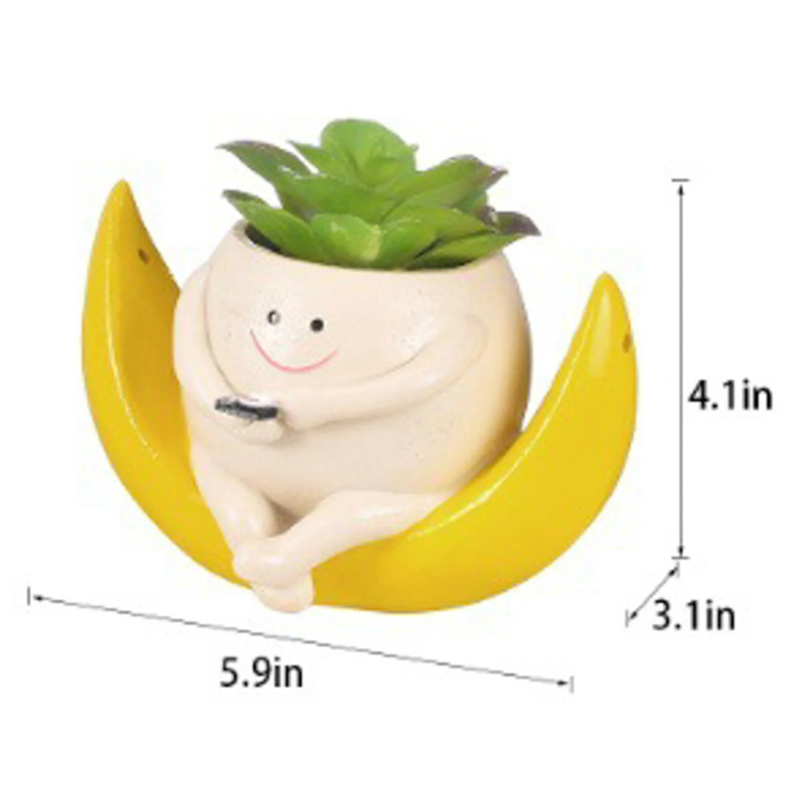 QNFEPKG Hanging Swing Chair Planter Pot Resin Face Planter For Indoor Outdoor Cute Head Flower Pots For String Of Pearls Live Unique Gift IdeaI For Mother Day Christmas