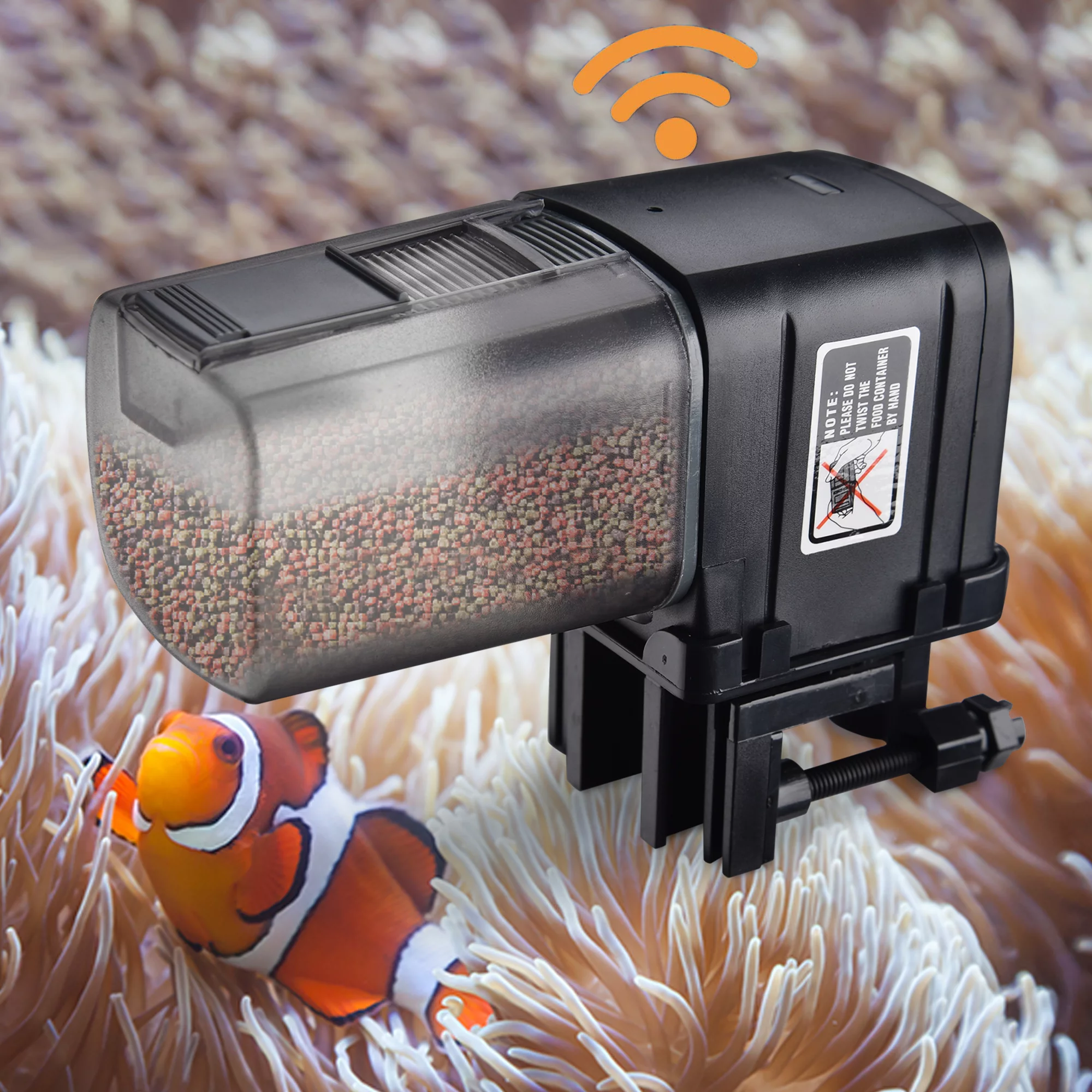 AquaBasik Wi-Fi Automatic Fish Feeder Aquarium Tank Food Dispenser w/ Vacation Timer Compatible with Alexa & Google