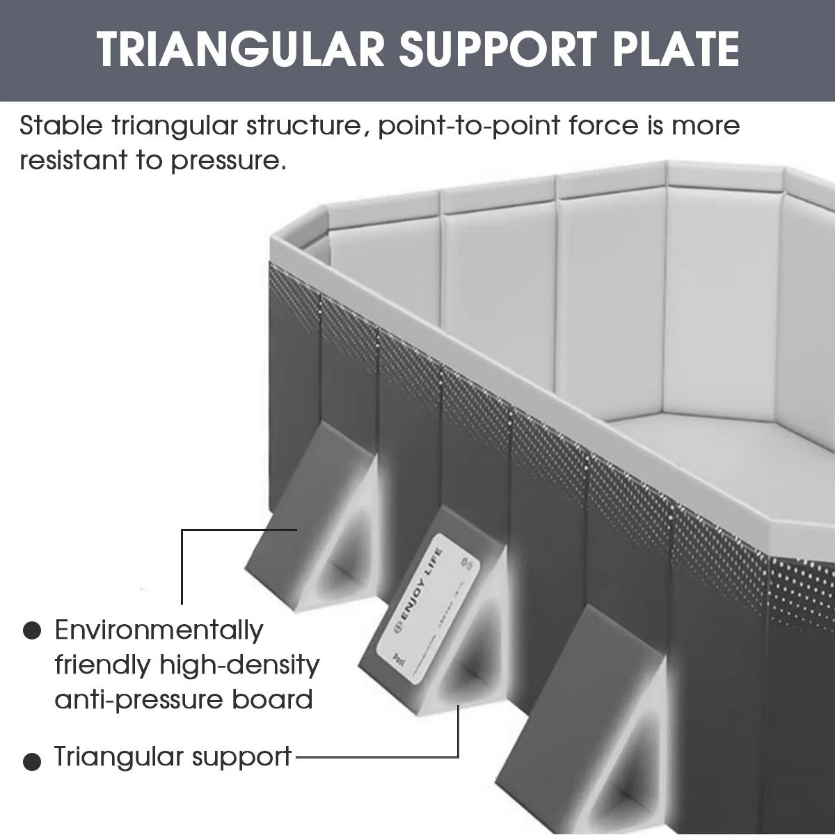 SLLINGLUO Foldable Swimming Pool for Kids & Adults, Above Ground Pools Family Kiddie Pool, Gray, 116in