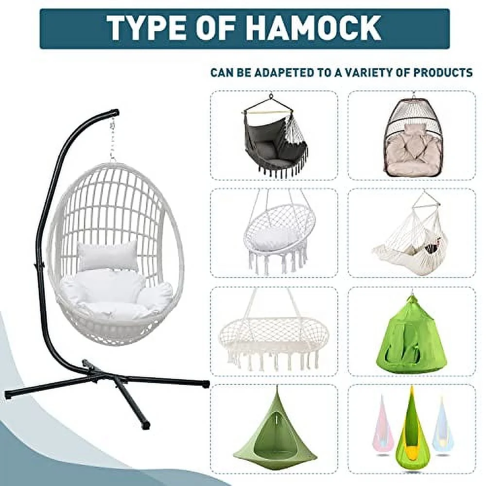 BPS Hammock Steel Stand Only C-Stand for Hanging Hammock Chairs - 300 Pound Capacity