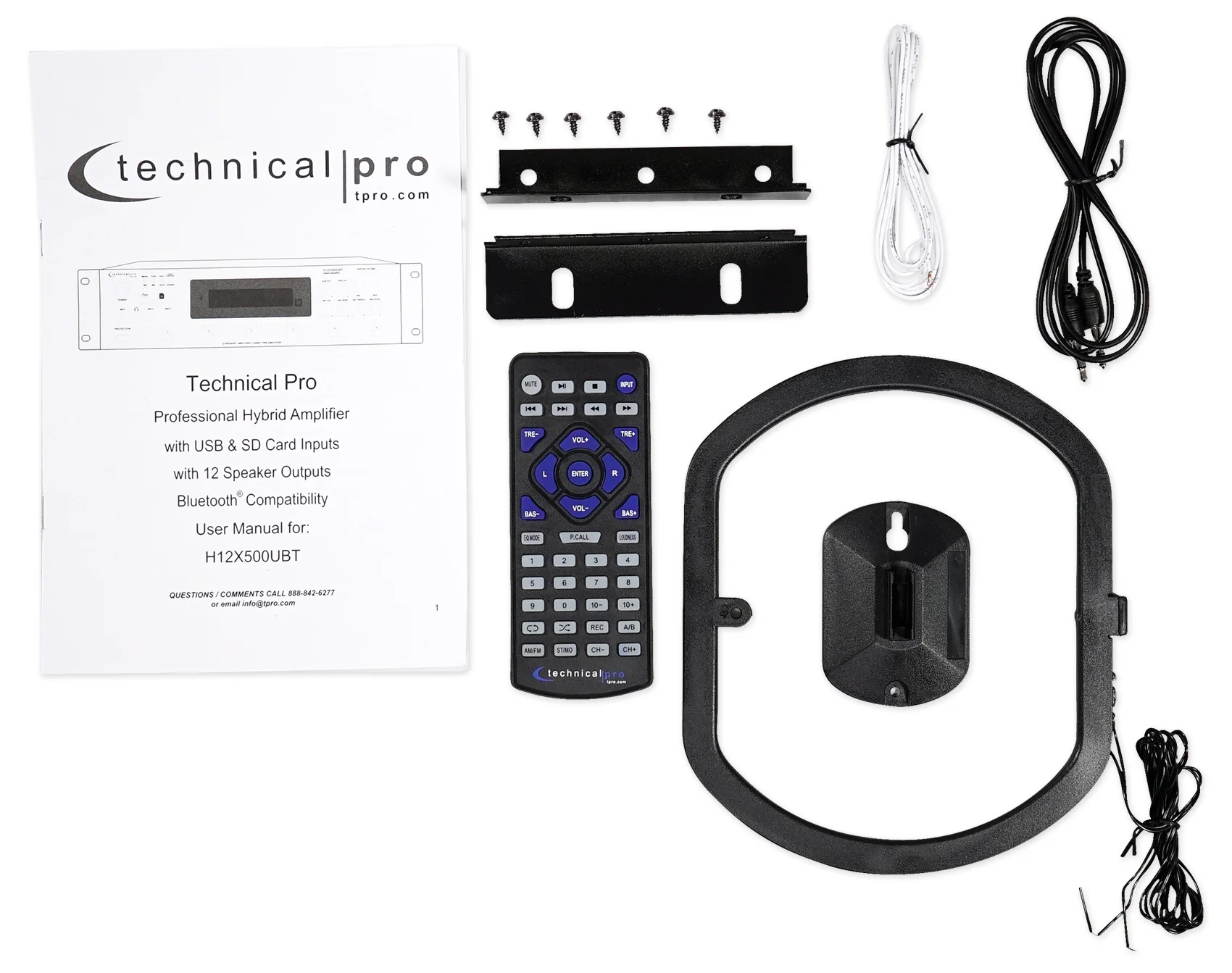 Technical Pro 6000w (6) Zone, Home Theater Bluetooth Receiver+(12) 4