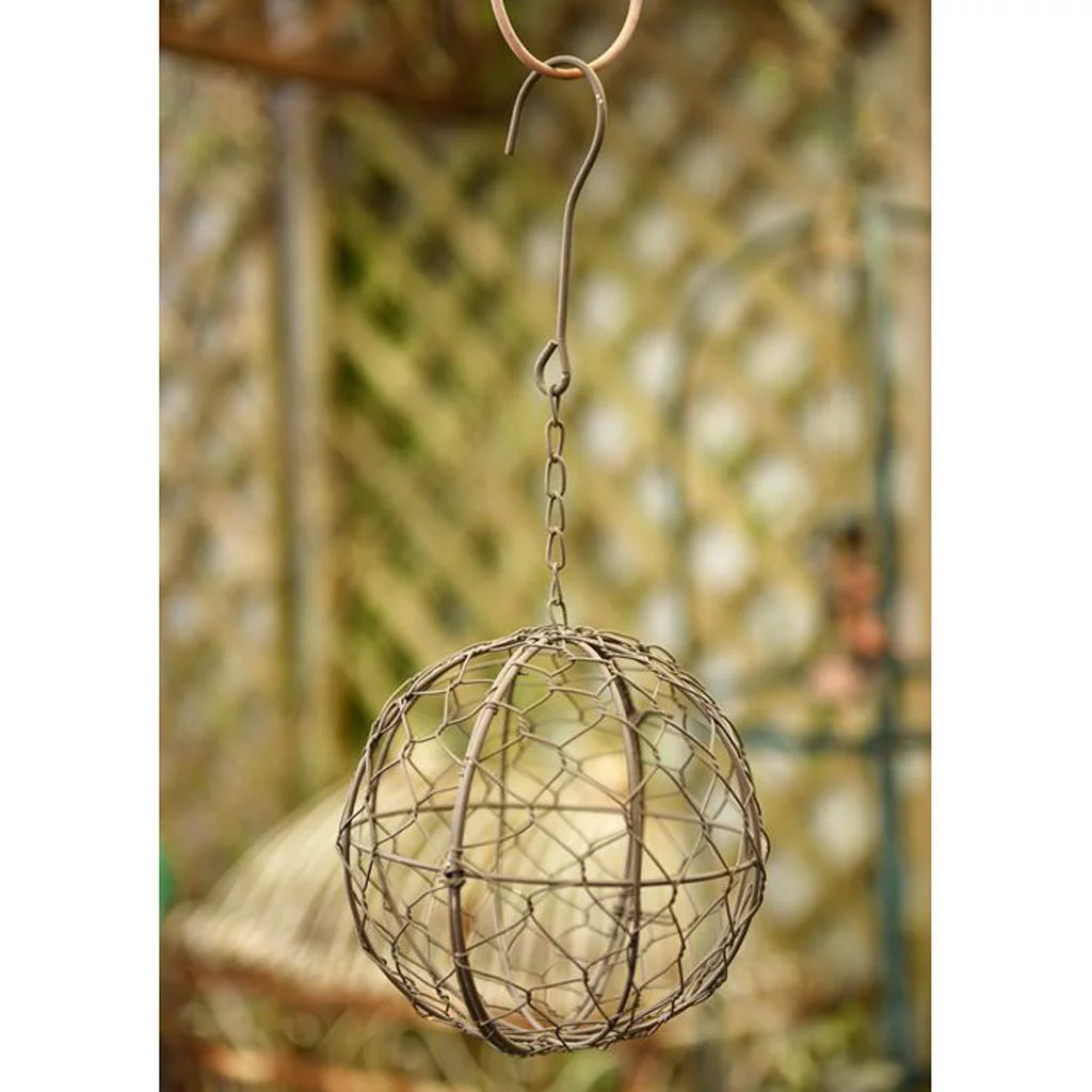 13cm&28cm Retro Iron Ball Shape Succulent Pot Metal Hanging Plant Holder