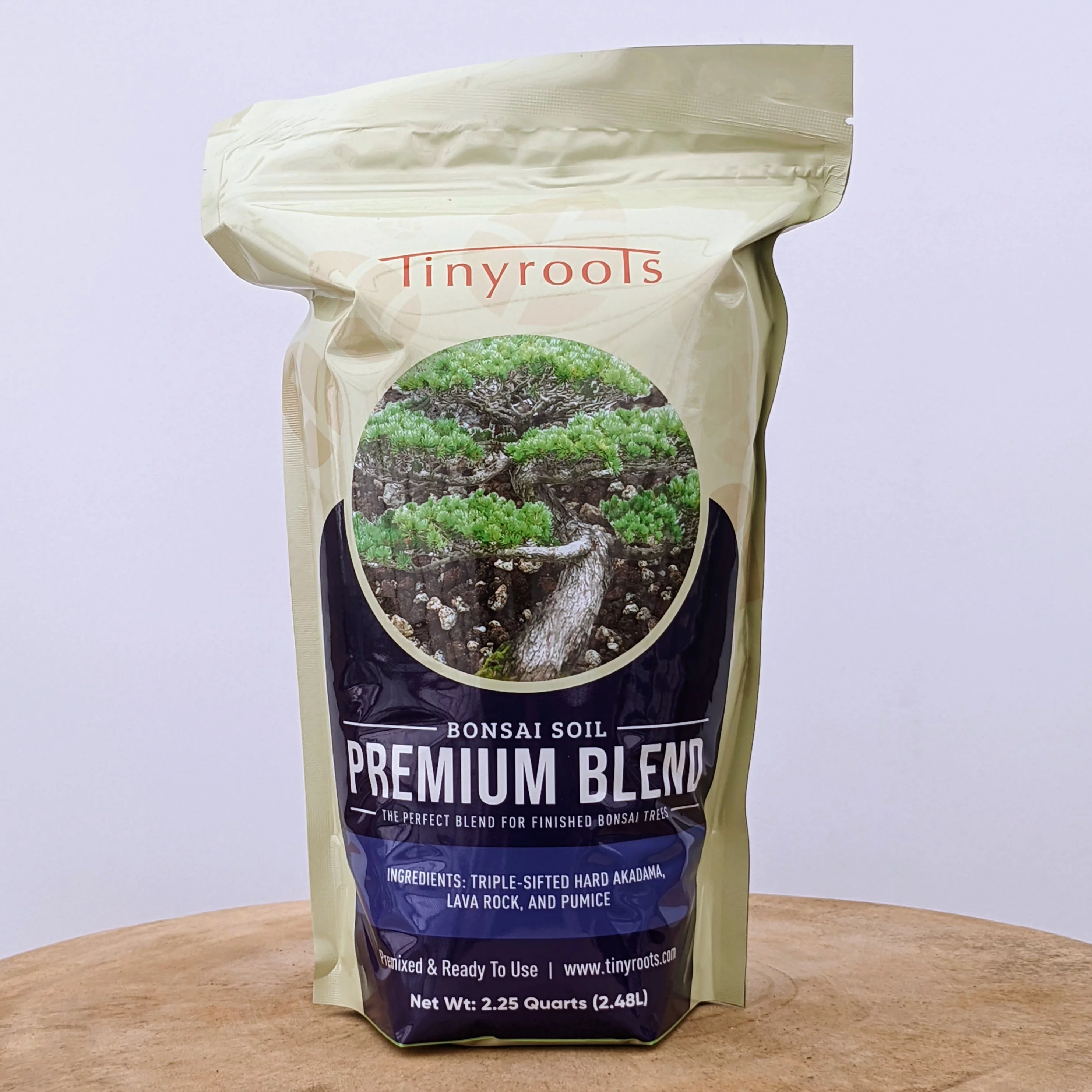 Tinyroots Premium Blend Bonsai Soil, 2.25 Quart Bag