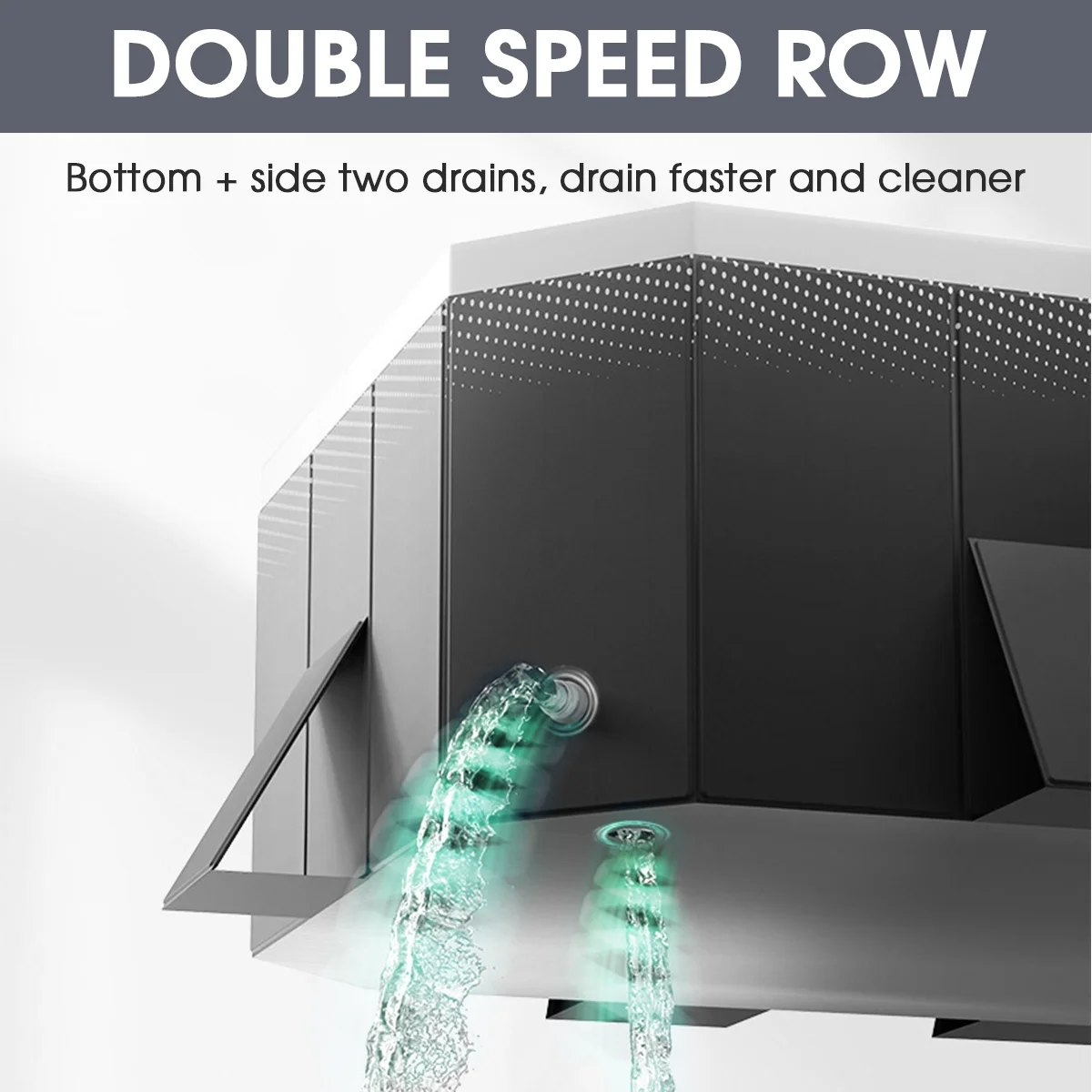 SLLINGLUO Foldable Swimming Pool for Kids & Adults, Above Ground Pools Family Kiddie Pool, Gray, 116in