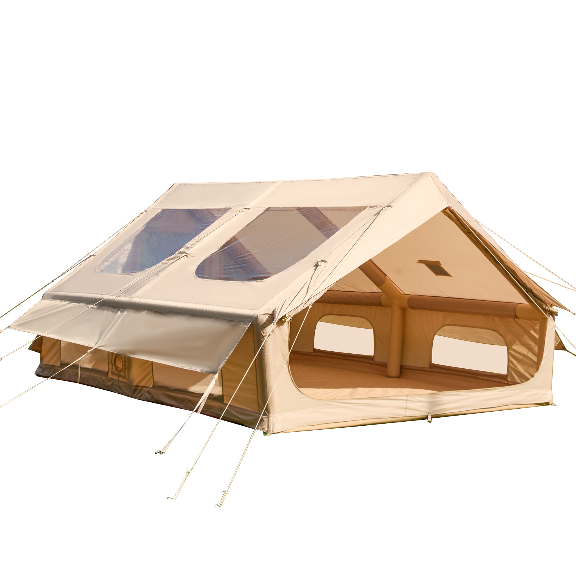 Richryce 13'x10' Inflatable Camping Tent, 130 SFT Air Tent, Glamping Tents, Outdoor Cabin Tent with Pump, Carrying Bag