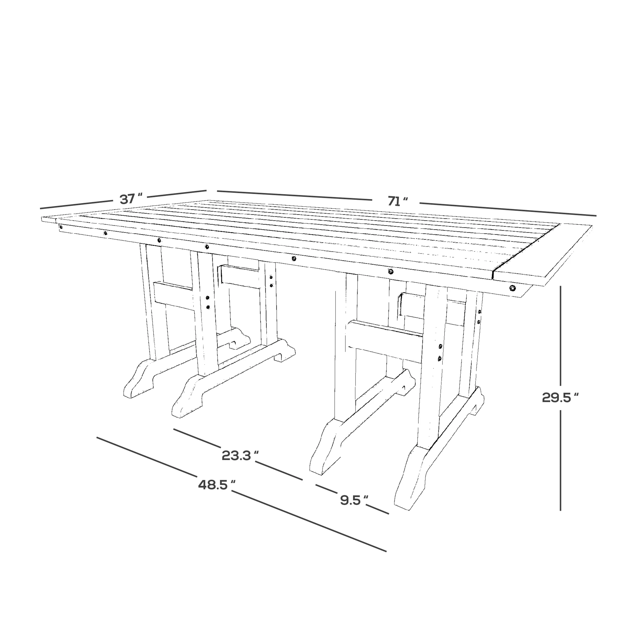 WestinTrends Malibu 6 Piece Outdoor Dining Set with Bench, All Weather Poly Lumber Patio Table and Chairs Set, 71