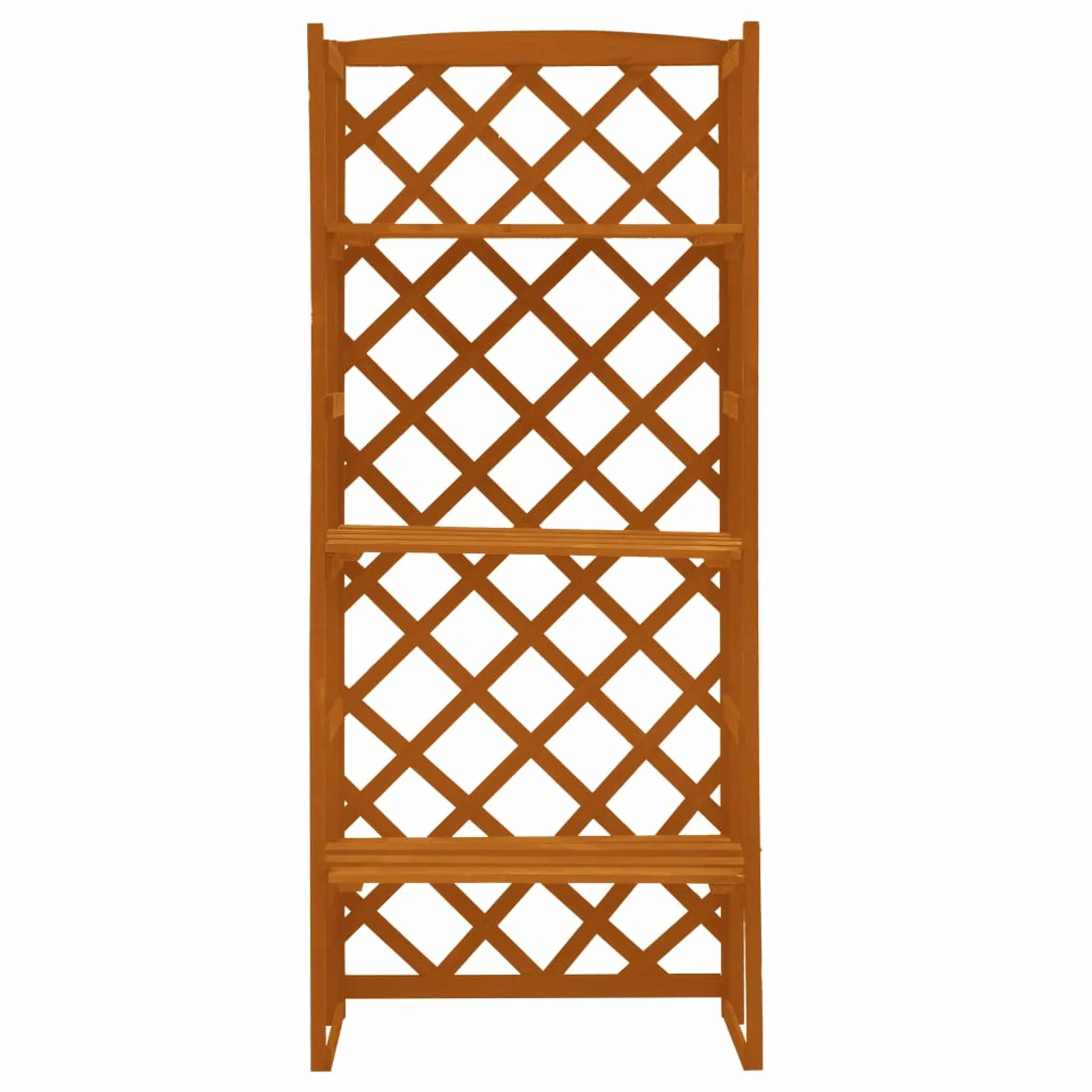 Dcenta Garden Trellis Planter with Shelves Orange 23.6