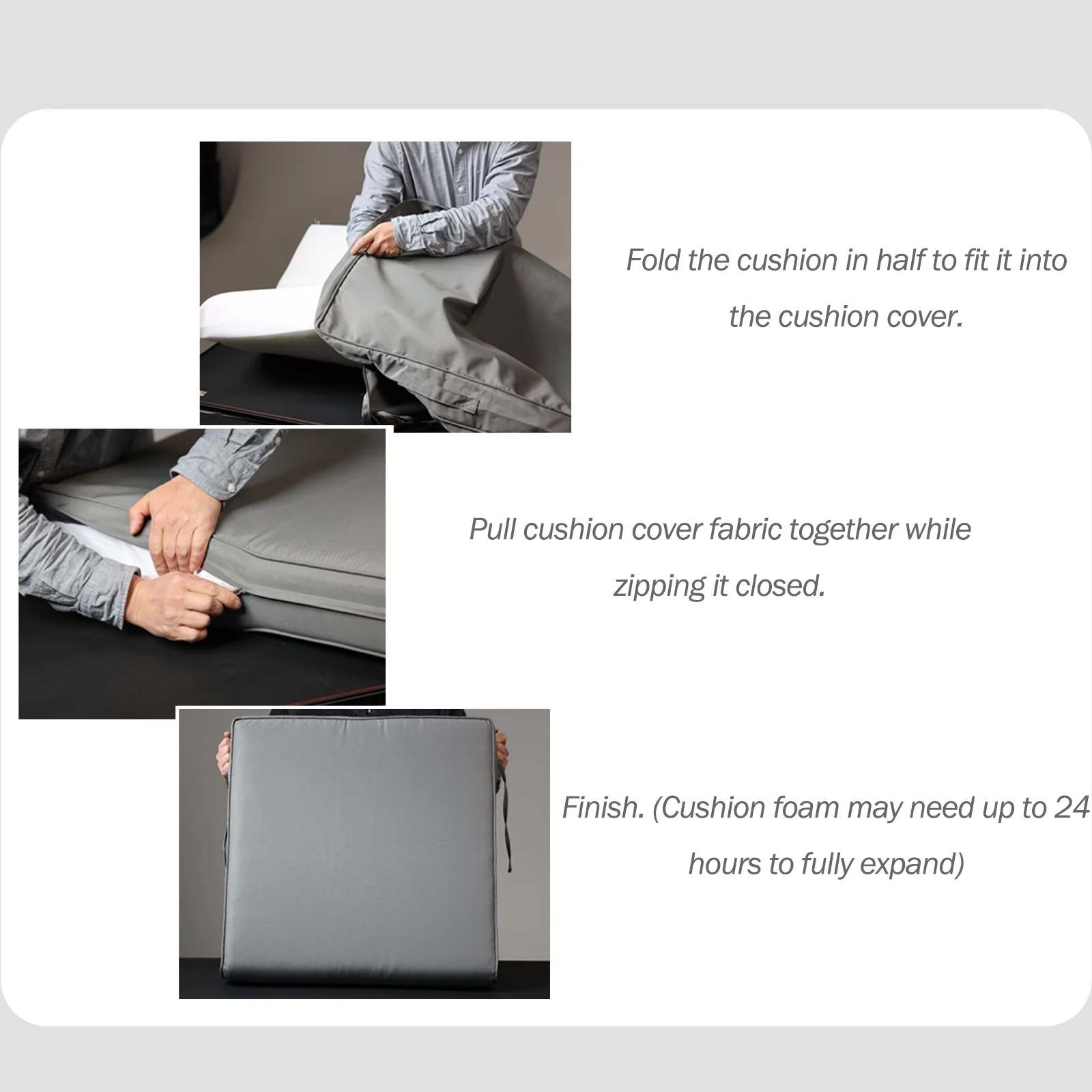 AOODOR Outdoor Chair Cushions Set of 2, 24