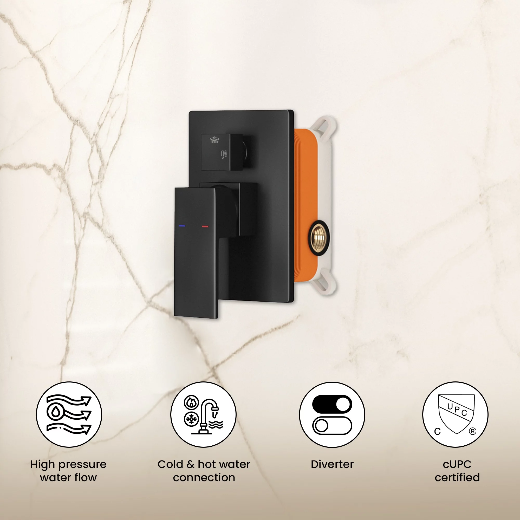 Ayna Decors Stainless Steel Shower System with 12 Inch Rain Shower Head and Handheld Wall Mount Shower Faucet Set, Hand Sprayer Rough-in Valve & Trim Kit Bathroom Mixer Shower Set, Matte Black