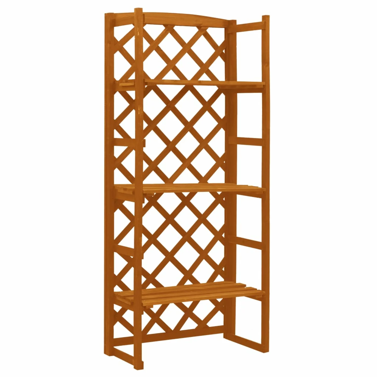 Dcenta Garden Trellis Planter with Shelves Orange 23.6