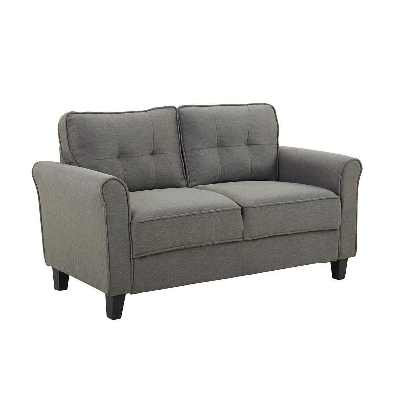 Lifestyle Solutions Helena Loveseat in Heather Gray Fabric Upholstery