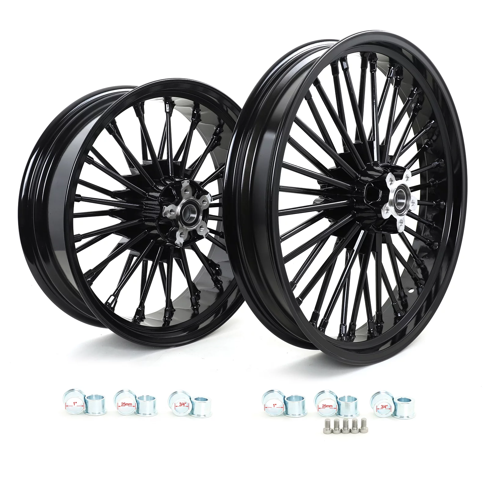 21x3.5 18x5.5 Fat Spoke Wheels Rim for Harley Dyna Wide Glide FXDWG 2006-2017