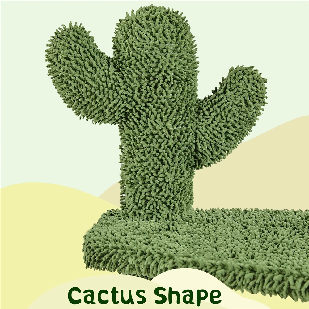 Yaheetech 70.5''H Cactus Cat Tree Cat Tower with Platform,Green/Brown