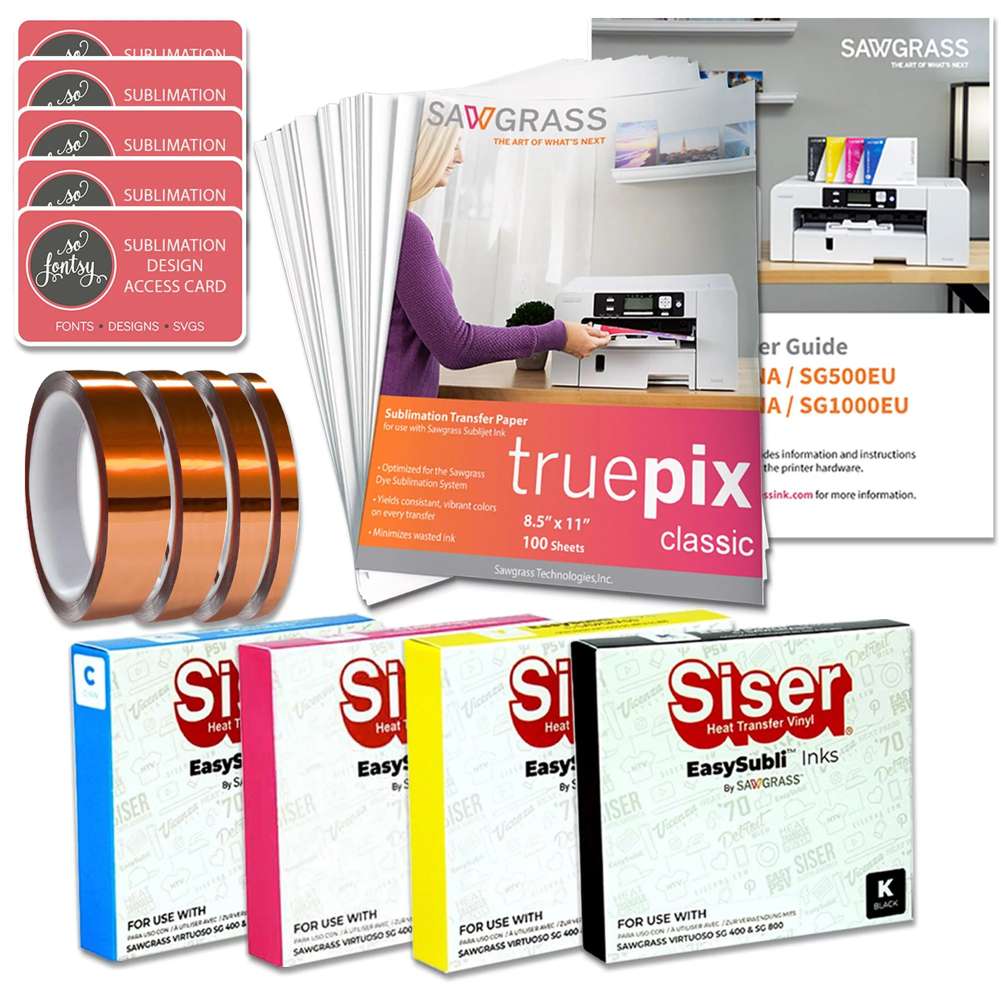 Sawgrass SG500 Sublimation Printer with Mug Press Bundle