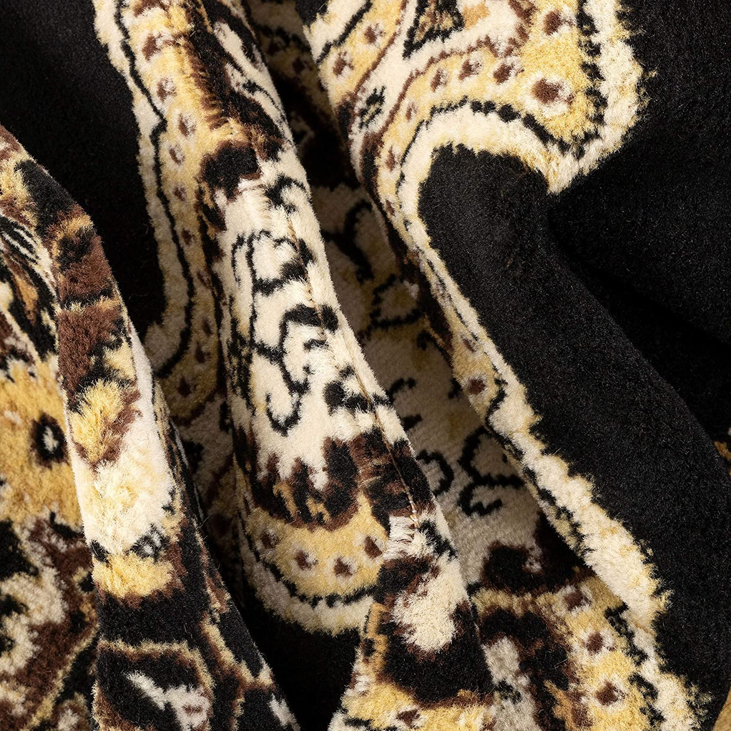 Well Woven Miami Oriental Traditional Area Rugs, Black