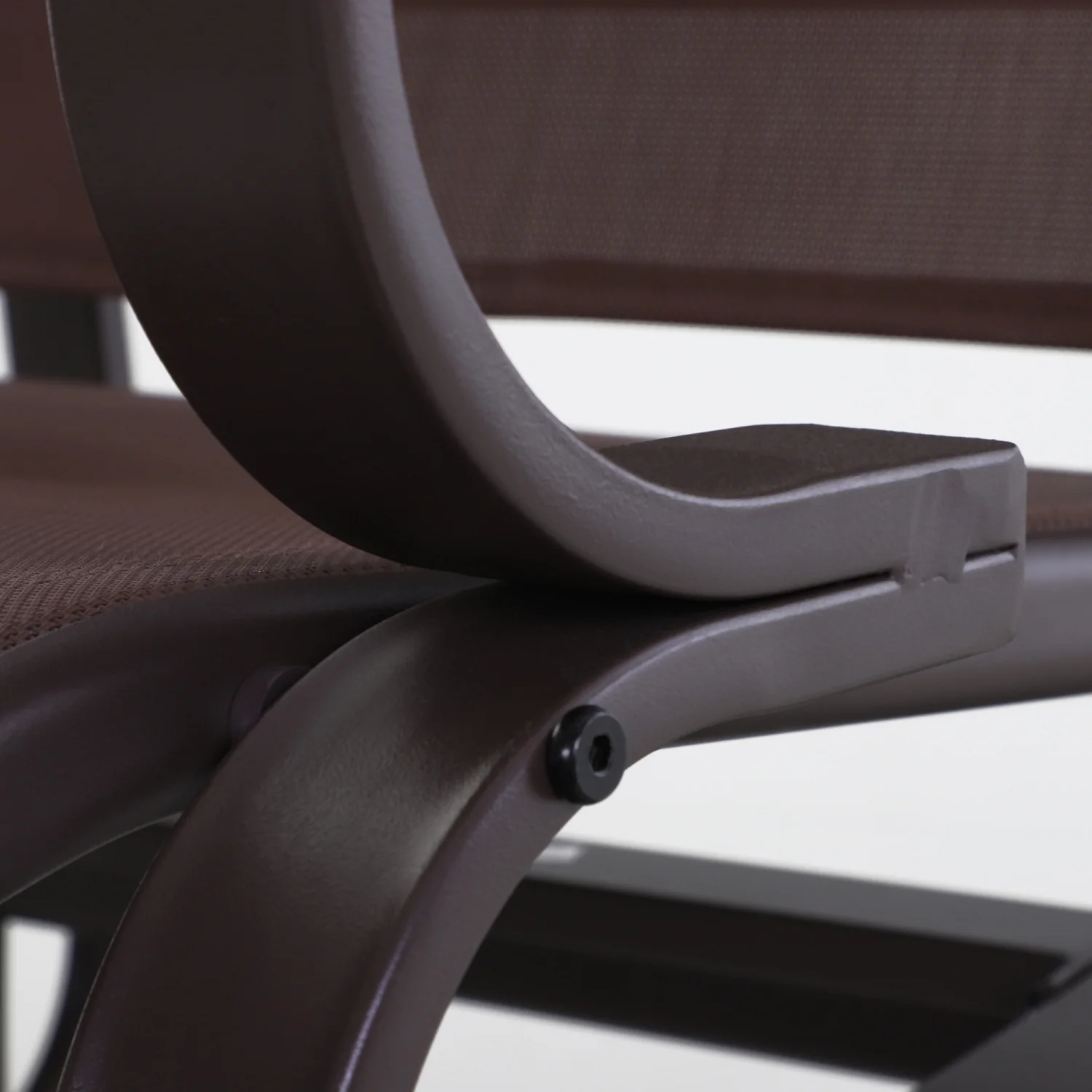 CHYUTR Outdoor Glider Chair  Gliders for Outside Patio with Smooth Rocking Mechanism and Lightweight Construction for Backyard  Brown