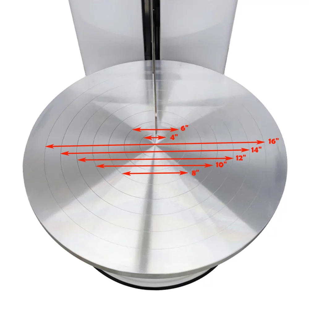 INTSUPERMAI Electric 4-16inch Cake Cream Spreading Coating Smearing Machine White Digital Display