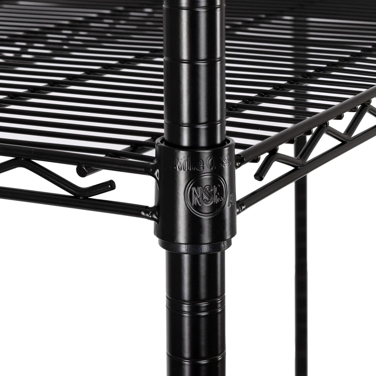 U-SHARE UltraDurable Heavy Duty NSF Solid Steel Wire Rack Storage Unit, Organizer for Garage, Warehouse, Office, Restaurant, Classroom, Kitchen, Black, 5-Tier Shelving, 48