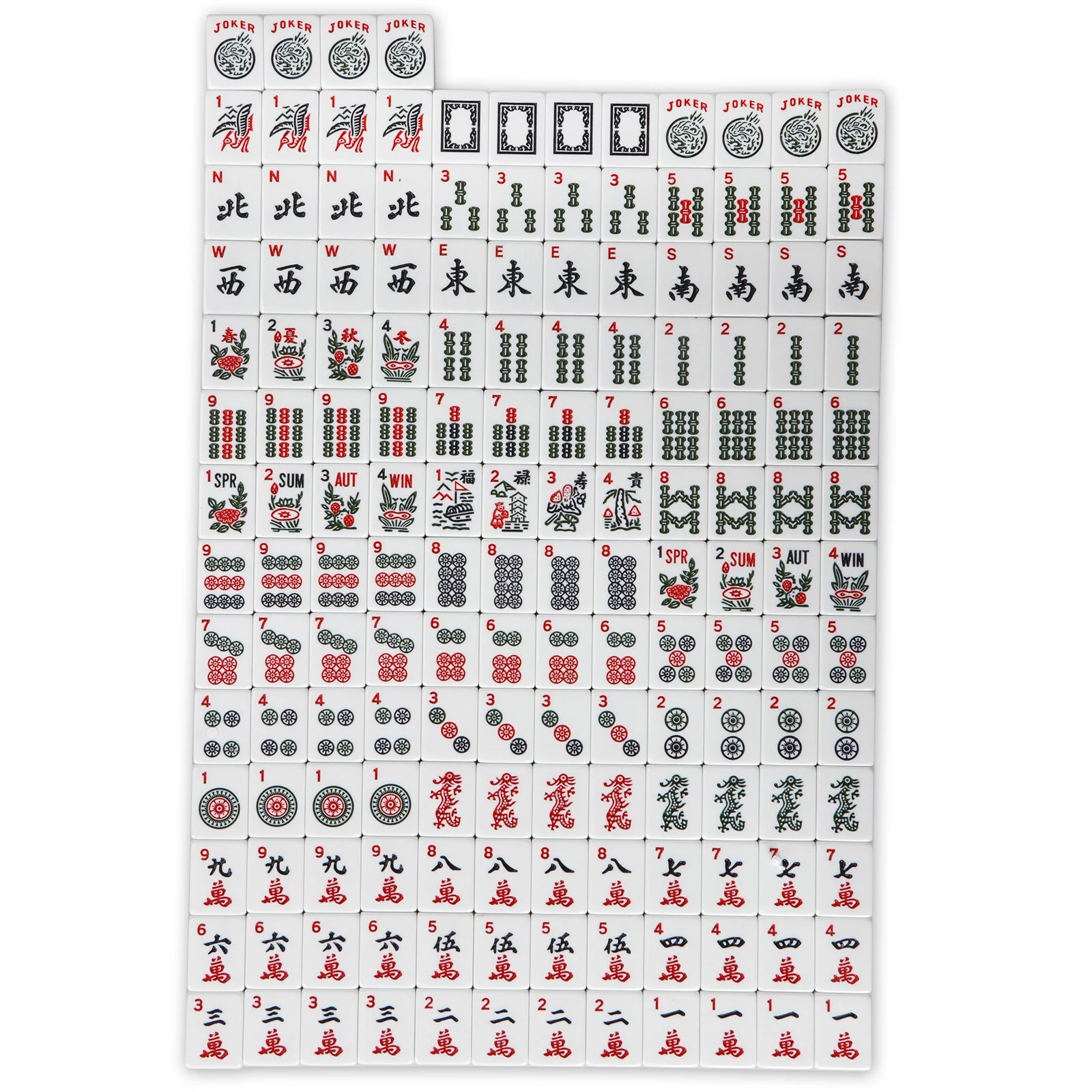 ZenSports American Mahjong Set Complete Families Game W/4 All-in-One Rack/Pushers & Padded Bag