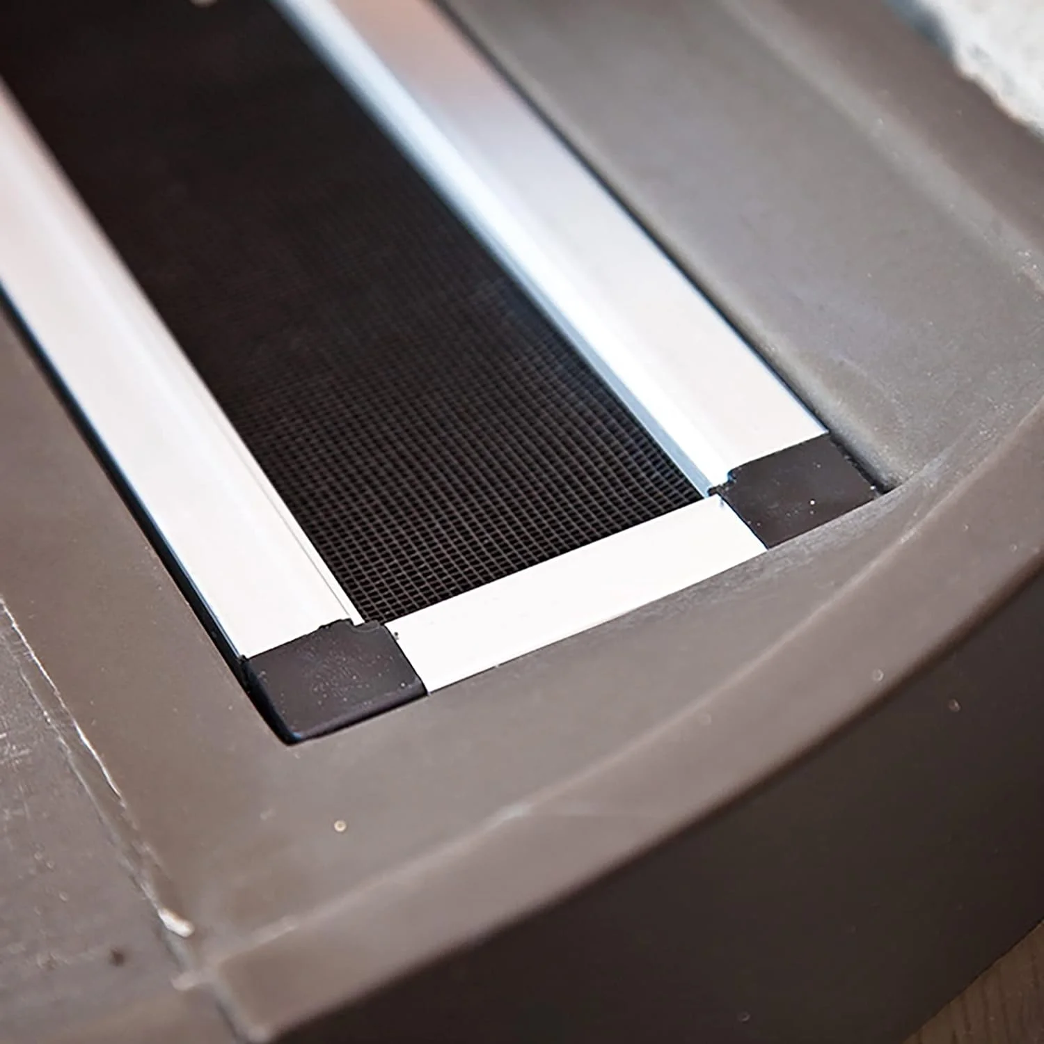 RTS Home Accents 50 Gallon Flat Back Rain Barrel With Kit, Woodgrain With Black Stripes (2 Pack)