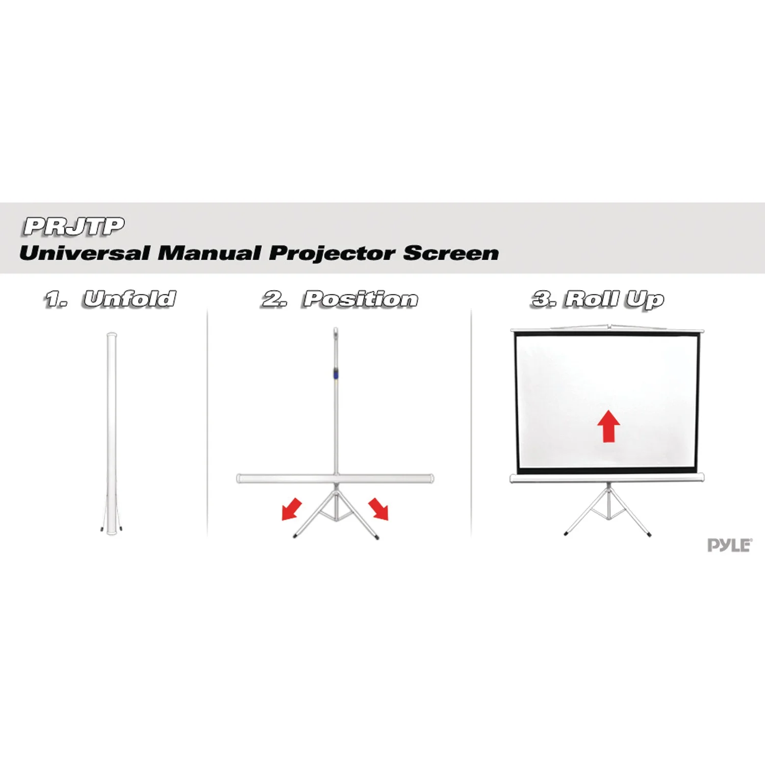 Pyle® Floor-standing Portable Tr Manual Projector Screen (84-inch)