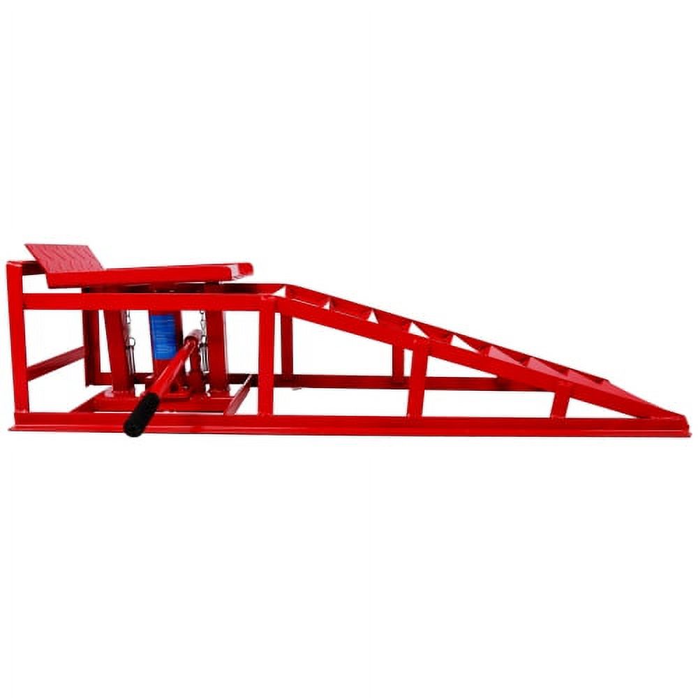 Auto Car Truck Service Ramps Lifts, Garage Car Lift Hydraulic Ramps Black 5 Ton,Automotive Hydraulic Lift Repair Frame Lift(2 Pack) red