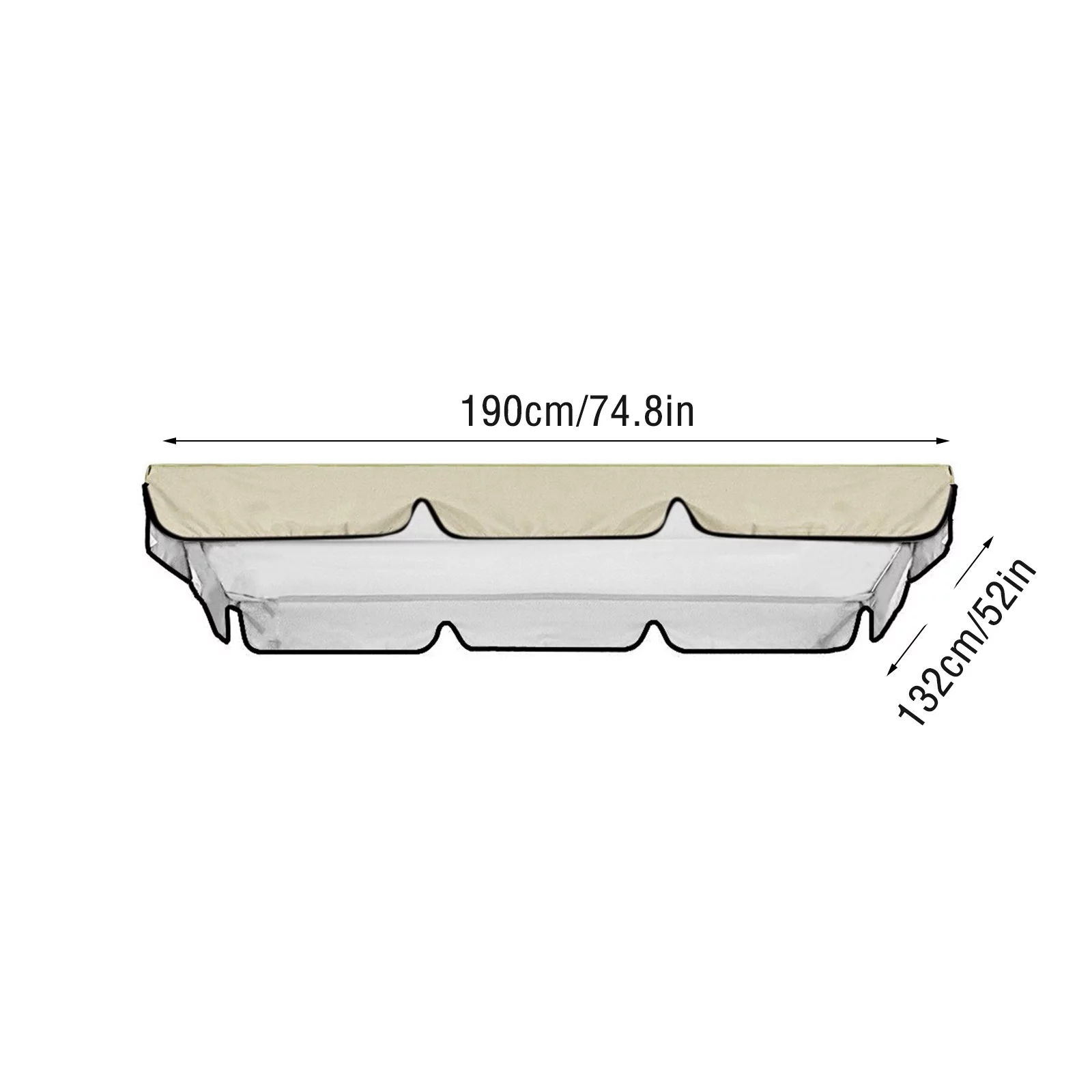 Bnnlsa Protective Cover Swing Canopy Cover Rainproof Oxfords Cloth Garden Patio Outdoor Rainproof Swing Canopy