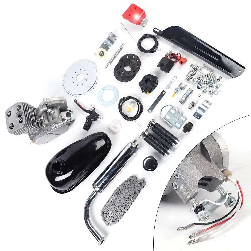 100CC 2-Stroke Bike Gas Motor Engine Kit DIY Full Set for 26