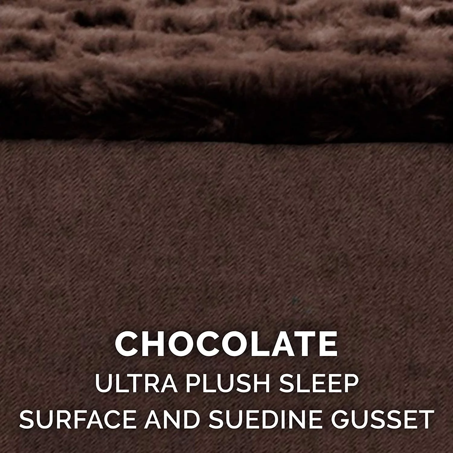 FurHaven Pet Products Ultra Plush Memory Top Deluxe Mattress Pet Bed for Dogs & Cats - Chocolate, Jumbo Plus