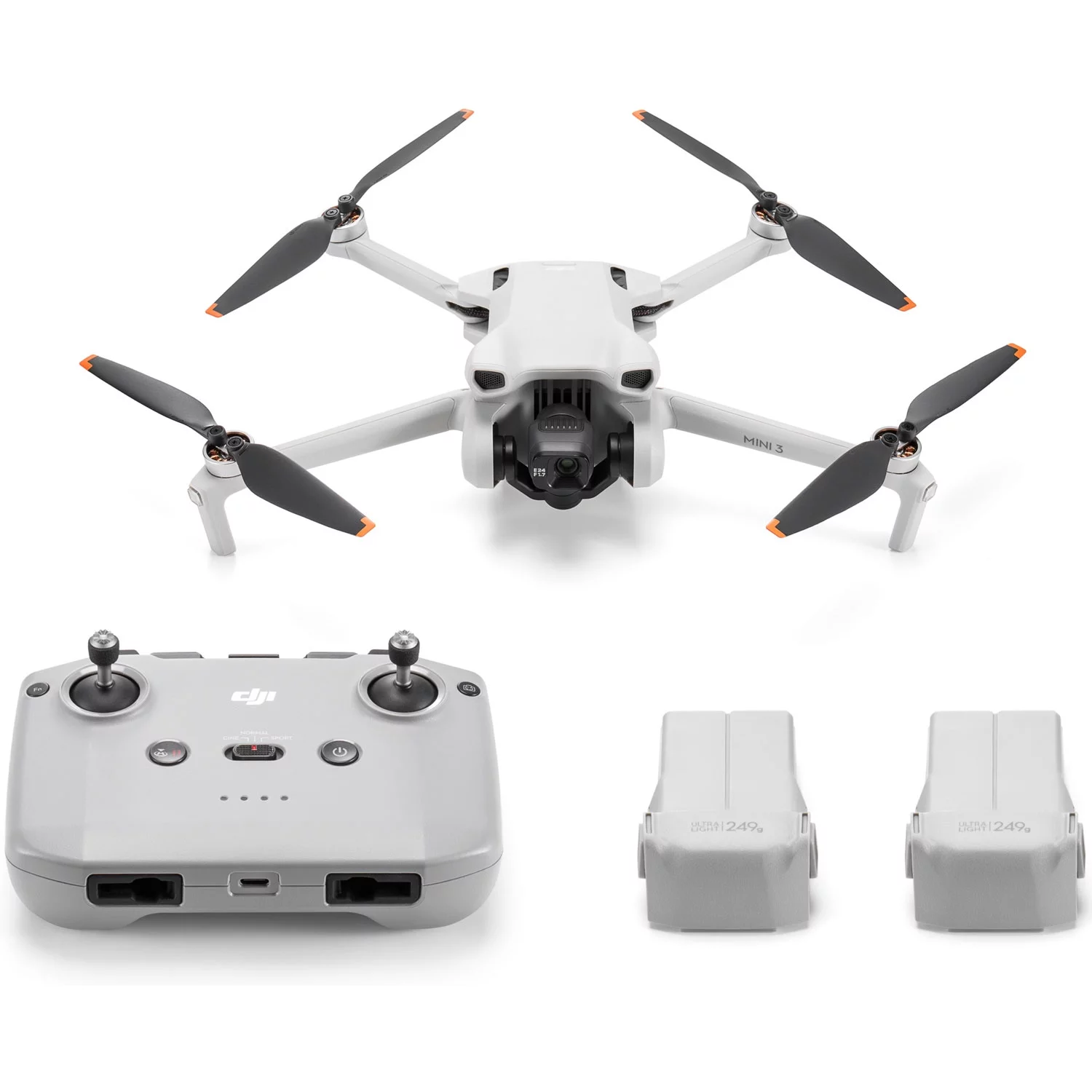 Open Box DJI Mini 3 Fly More Combo Lightweight and Foldable Mini Camera Drone with 4K HDR Video, 38-Min Flight Time, True Vertical Shooting and Intelligent Features - CP.MA.00000610.01