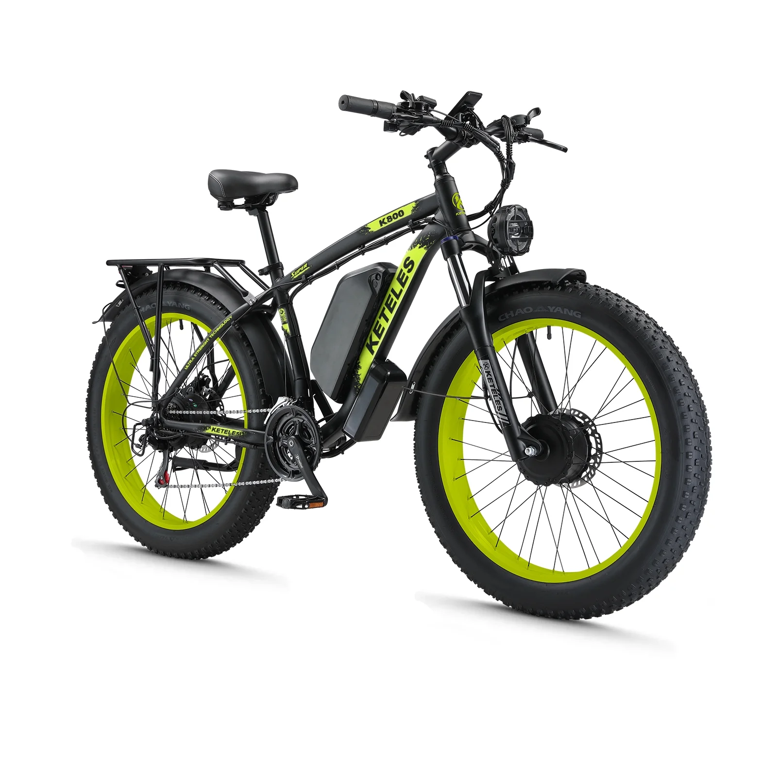 Electric Bike for Adults, 2000W 26” Fat Tire Electric Bike, 35MPH AWD Dual Motor Electric Bicycles, 48V 22.4AH Battery Fast Ebikes Dual Hydraulic Brakes