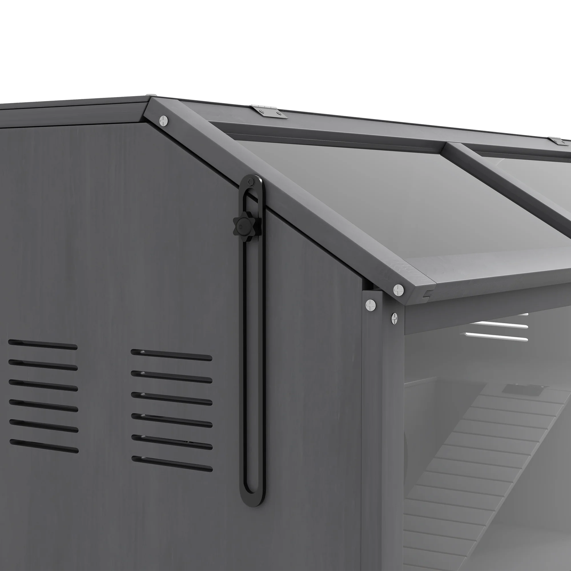 PawHut Wooden Hamster Cage W/ Suspension Bridge, Openable Top