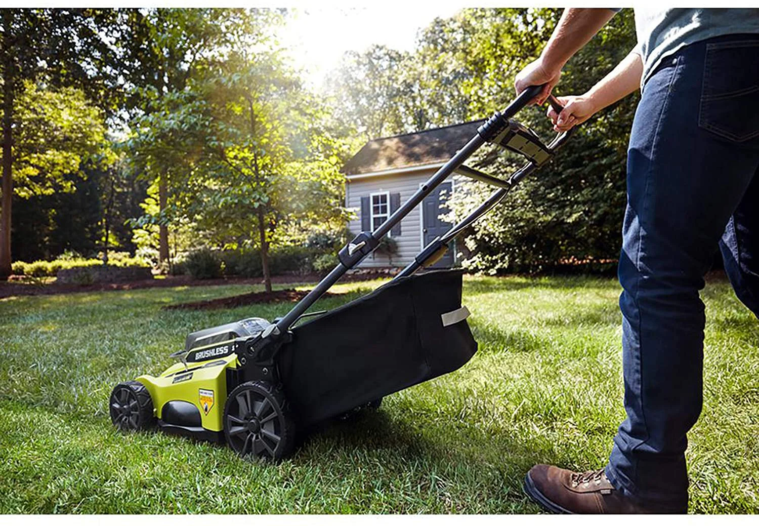 RYOBI 40V HP Brushless 21 in. Cordless Battery Walk Behind Self-Propelled Lawn Mower with (2) 6.0 Ah Batteries and Charger