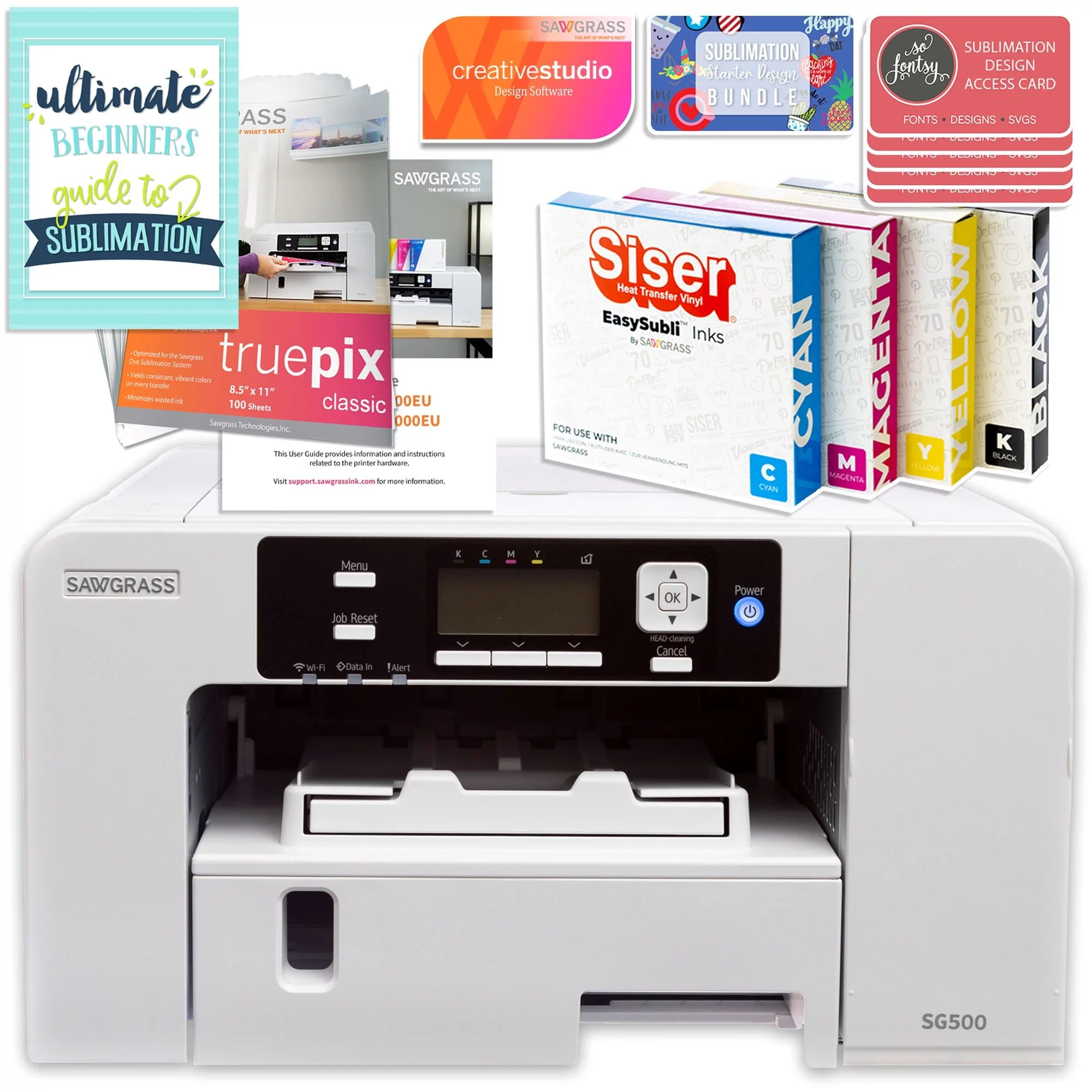 Sawgrass SG500 Sublimation Printer with Mug Press Bundle