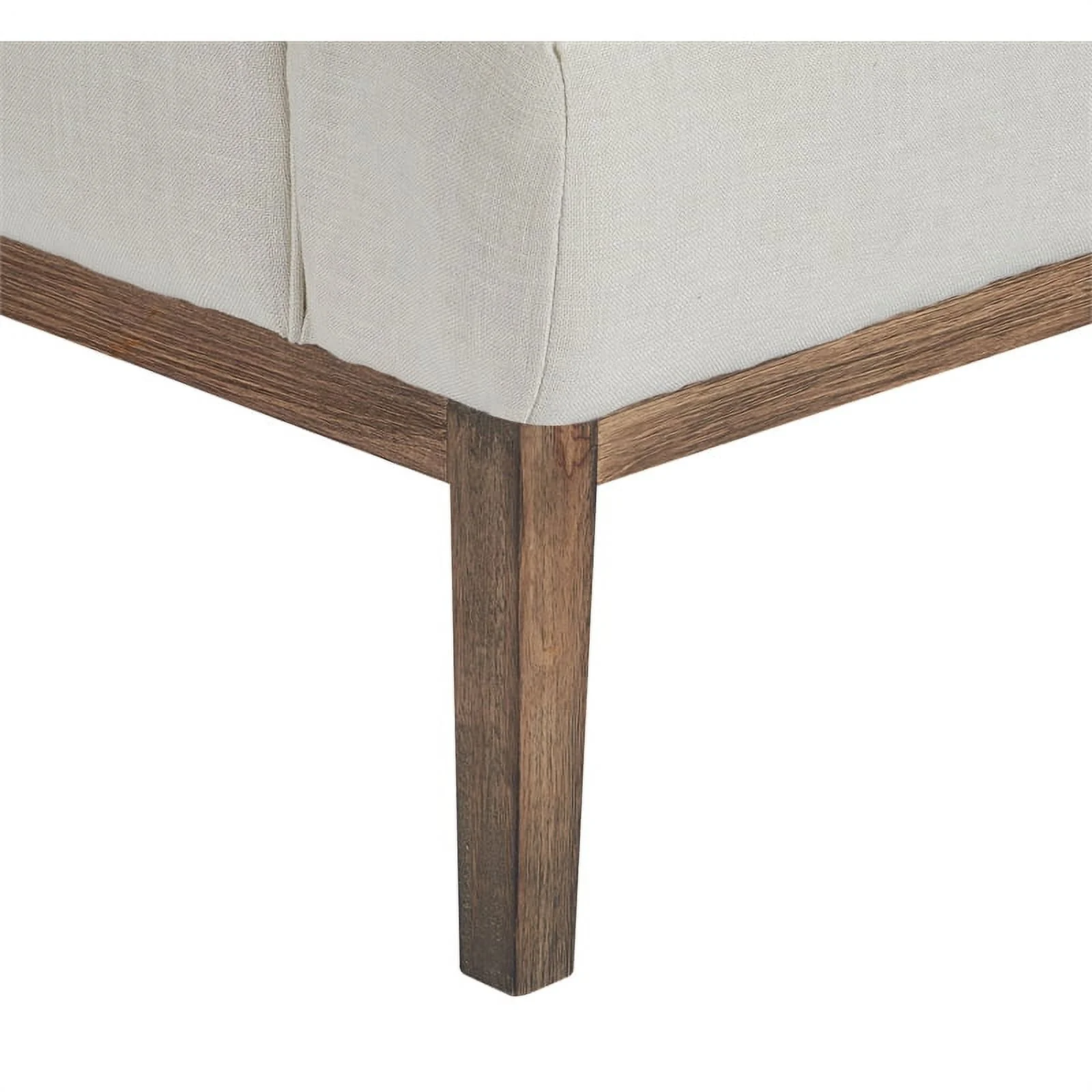 Home Square 2 Piece Tufted Linen Accent Chair Set Ivory