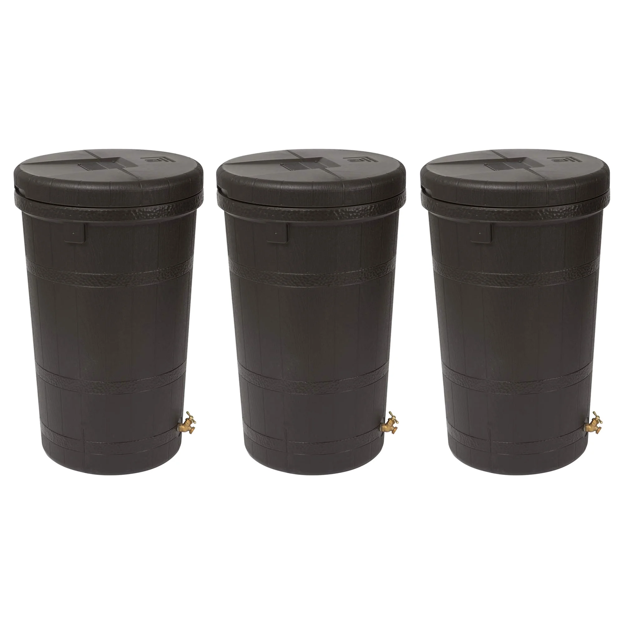 Good Ideas Aspen 50 Gallon Rain Barrel Rain Collector Saver (3 Pack)
