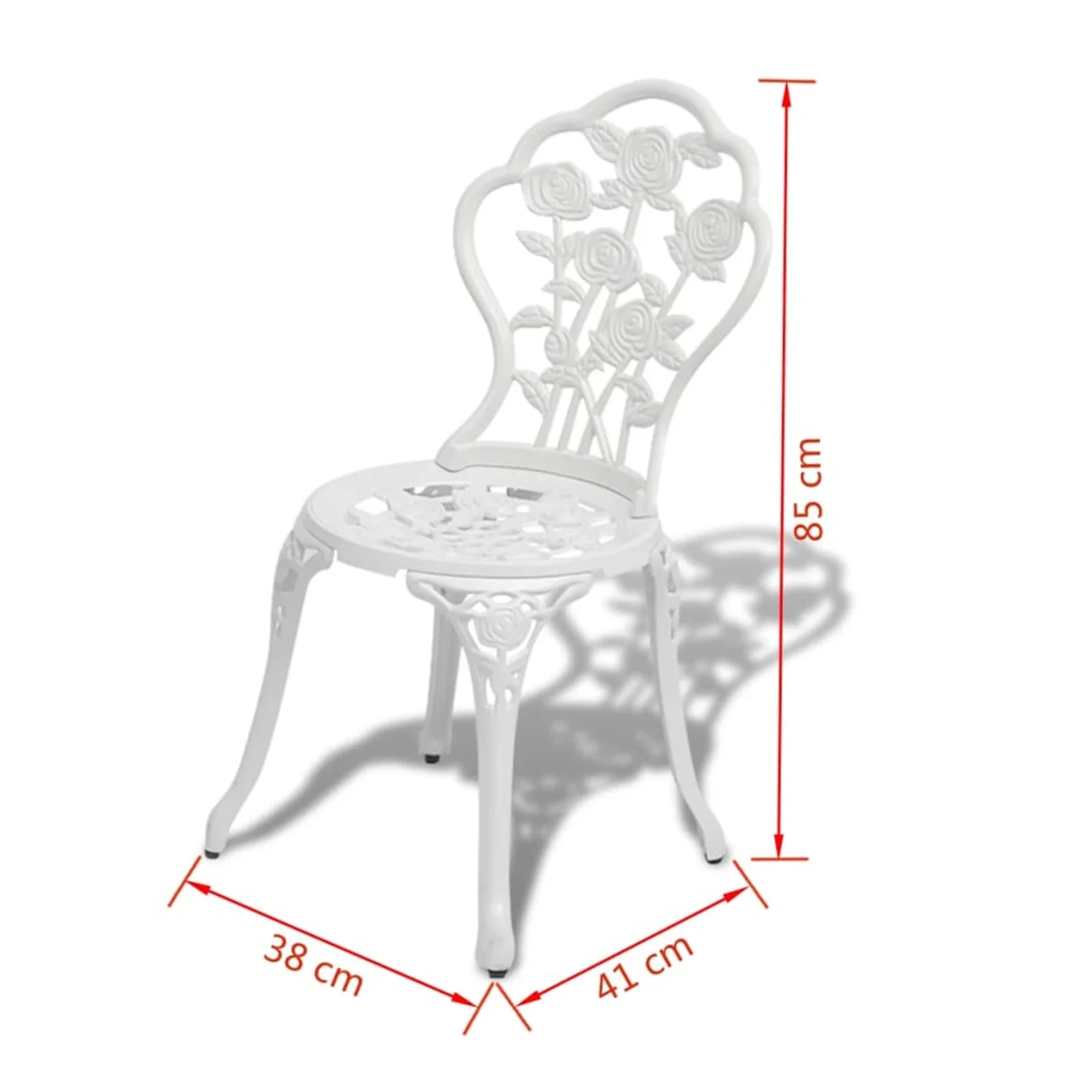 Irfora ,3 Piece SetSet Table And Chairs Cast Aluminum White Small Patio FurnitureFurniture Rewis 42165 Zeyuan Barash Camerina