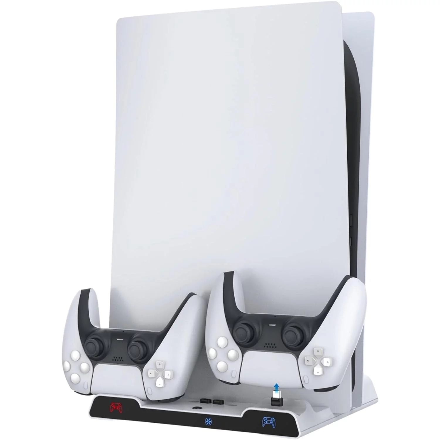 Sony PlayStation 5 Digital Slim Marvel’s Spider-Man 2 Bundle with Extra Starlight Blue Controller and USB Hub Station