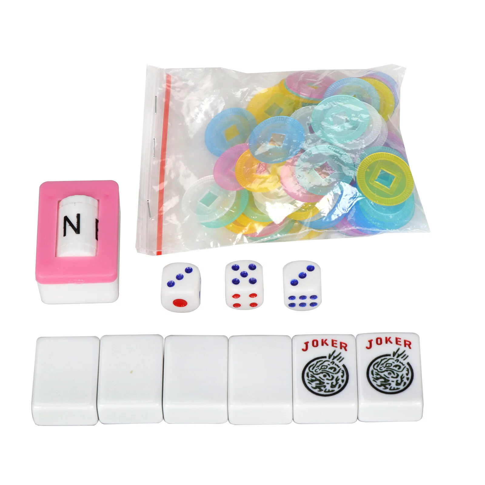 ZenSports American Mahjong Set Complete Families Game W/4 All-in-One Rack/Pushers & Padded Bag